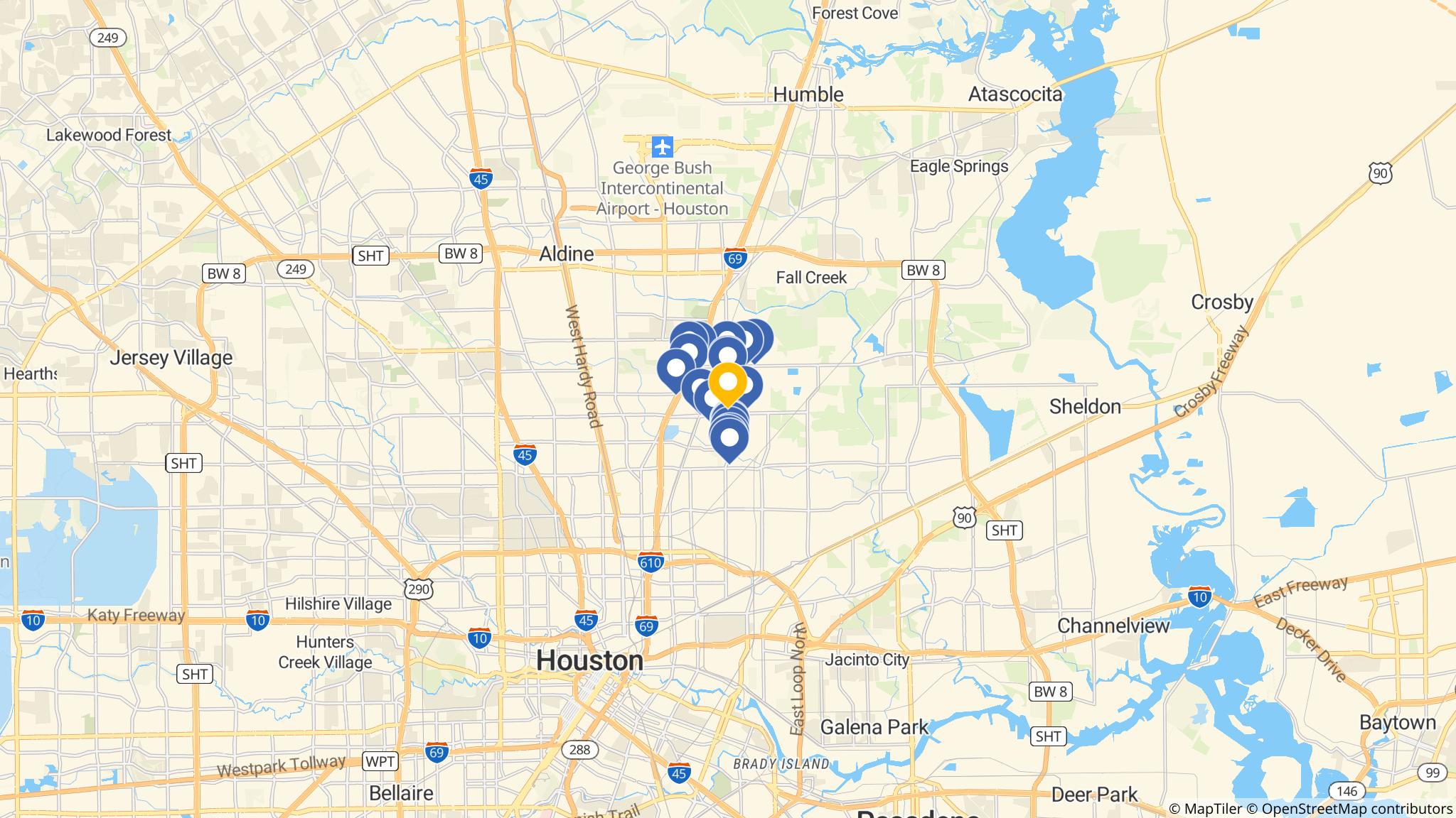 Street map of the ATM area