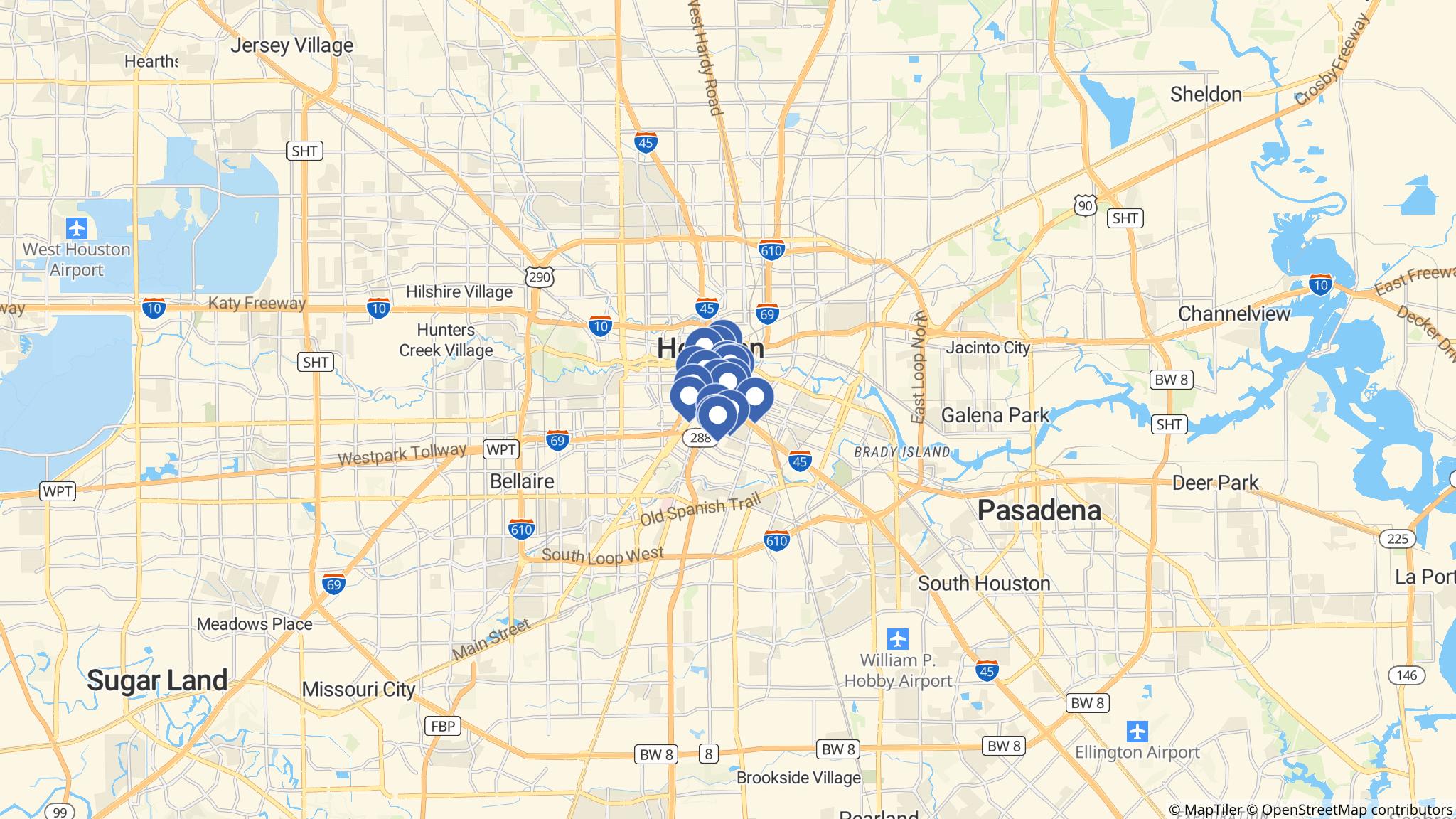 Street map of the ATM area