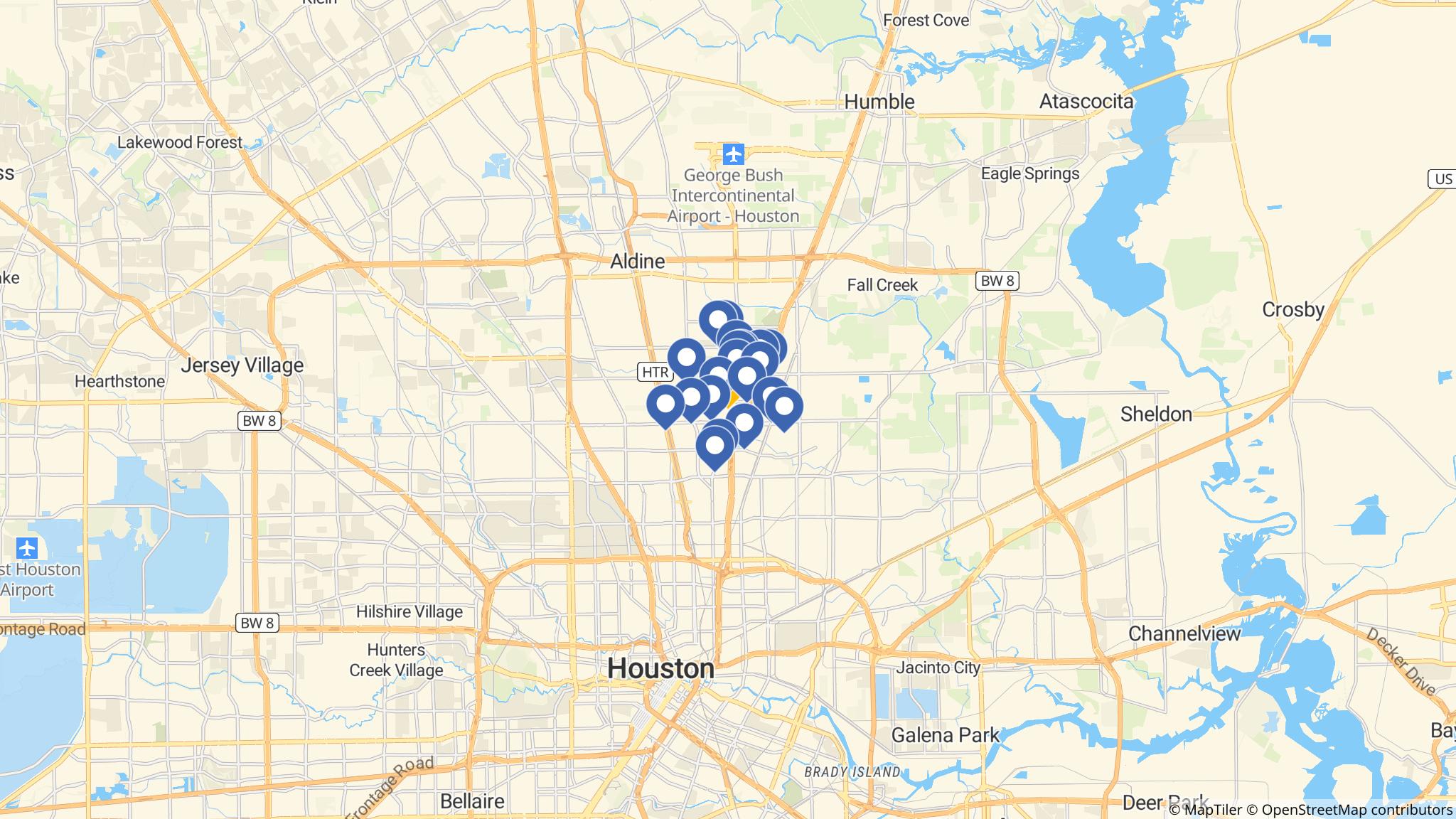 Street map of the ATM area