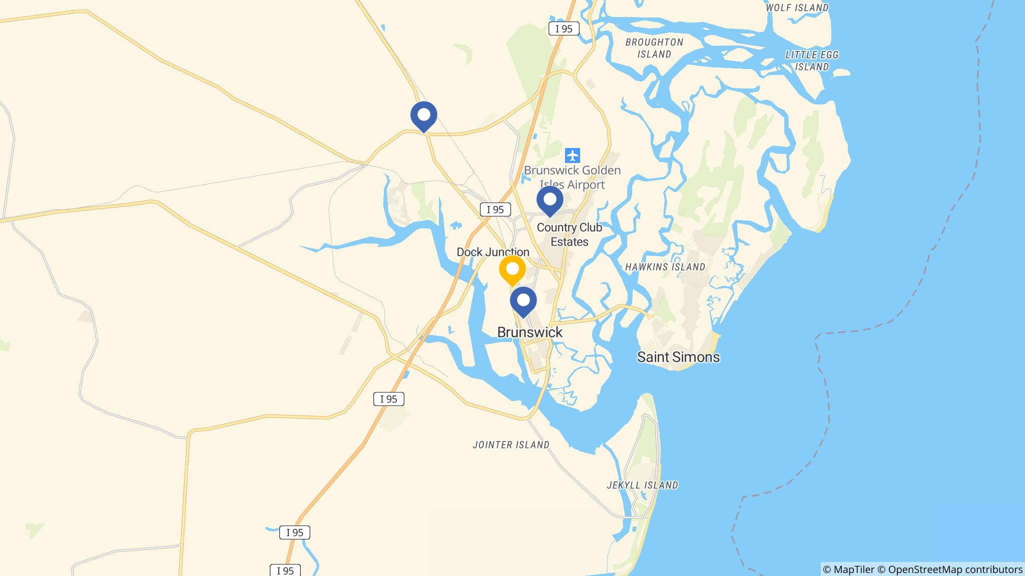Street map of the ATM area