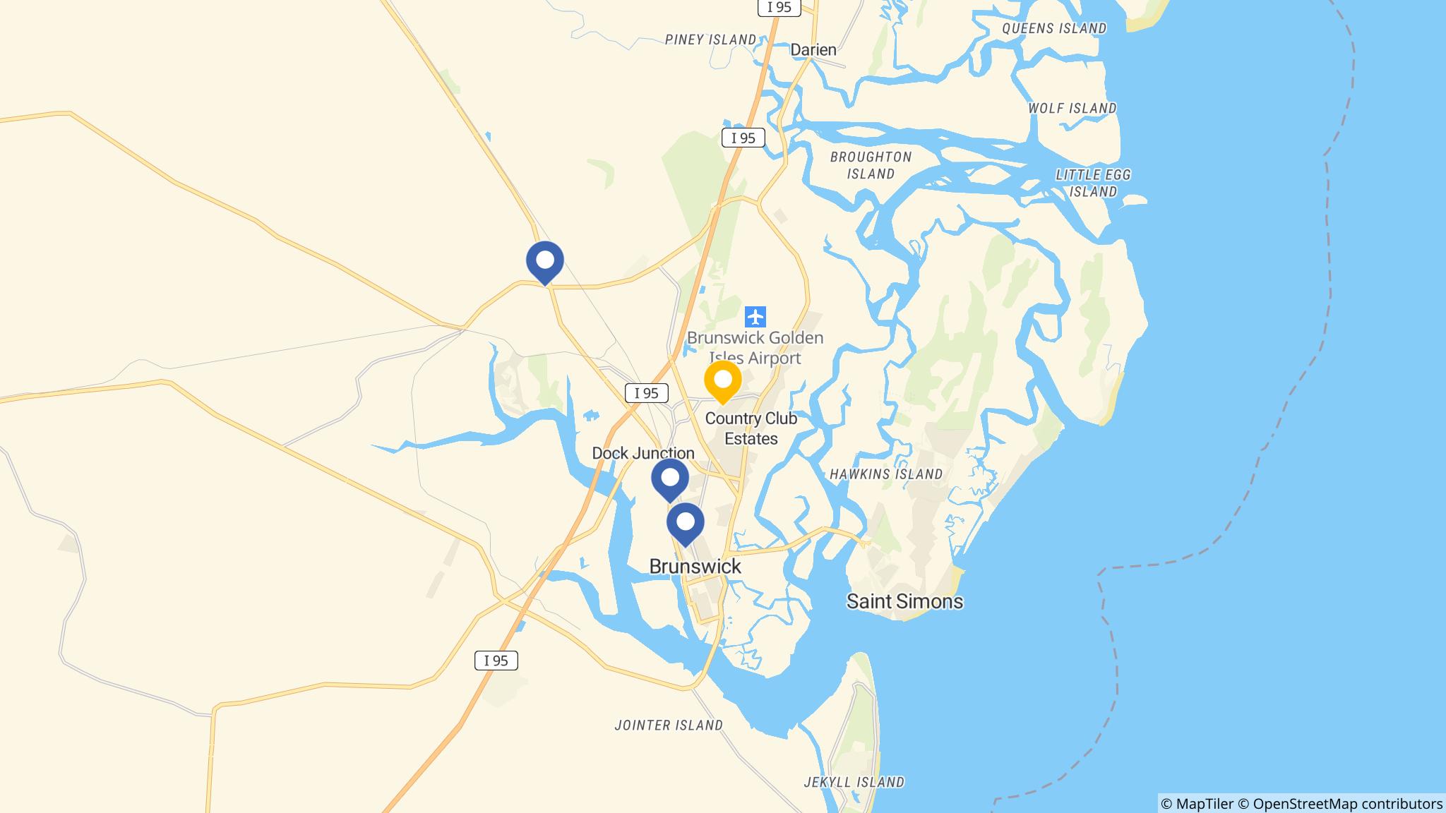 Street map of the ATM area