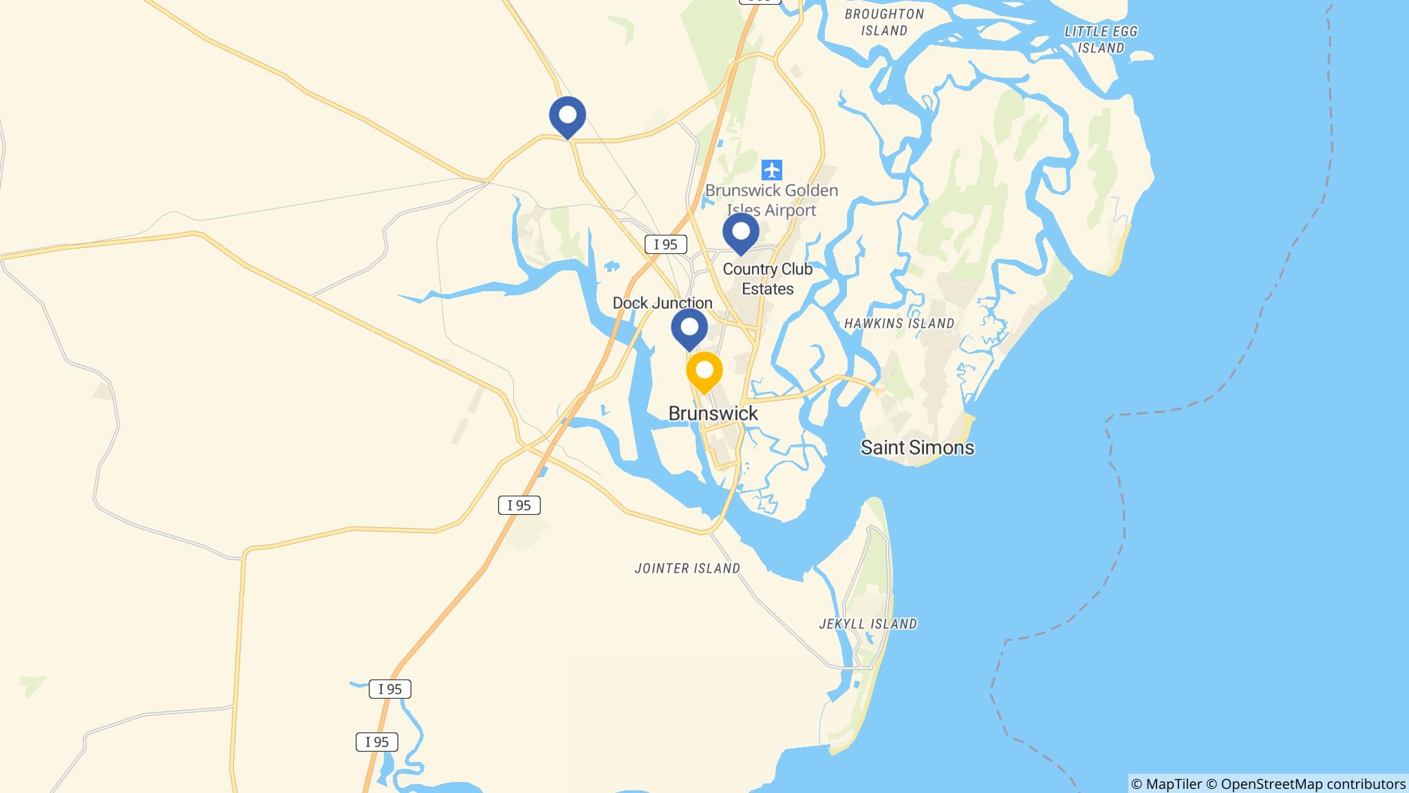 Street map of the ATM area