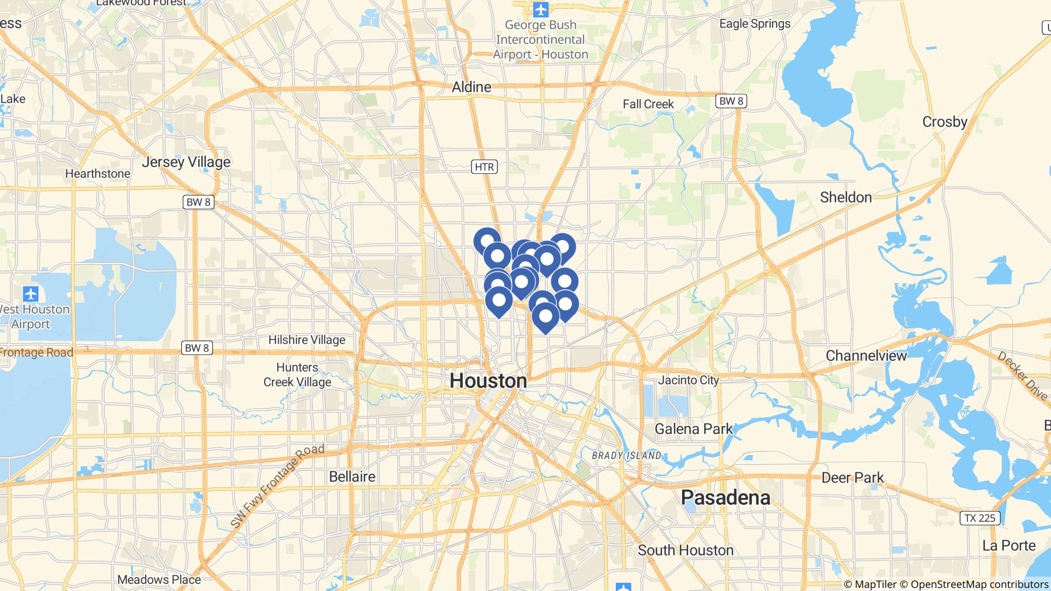 Street map of the ATM area