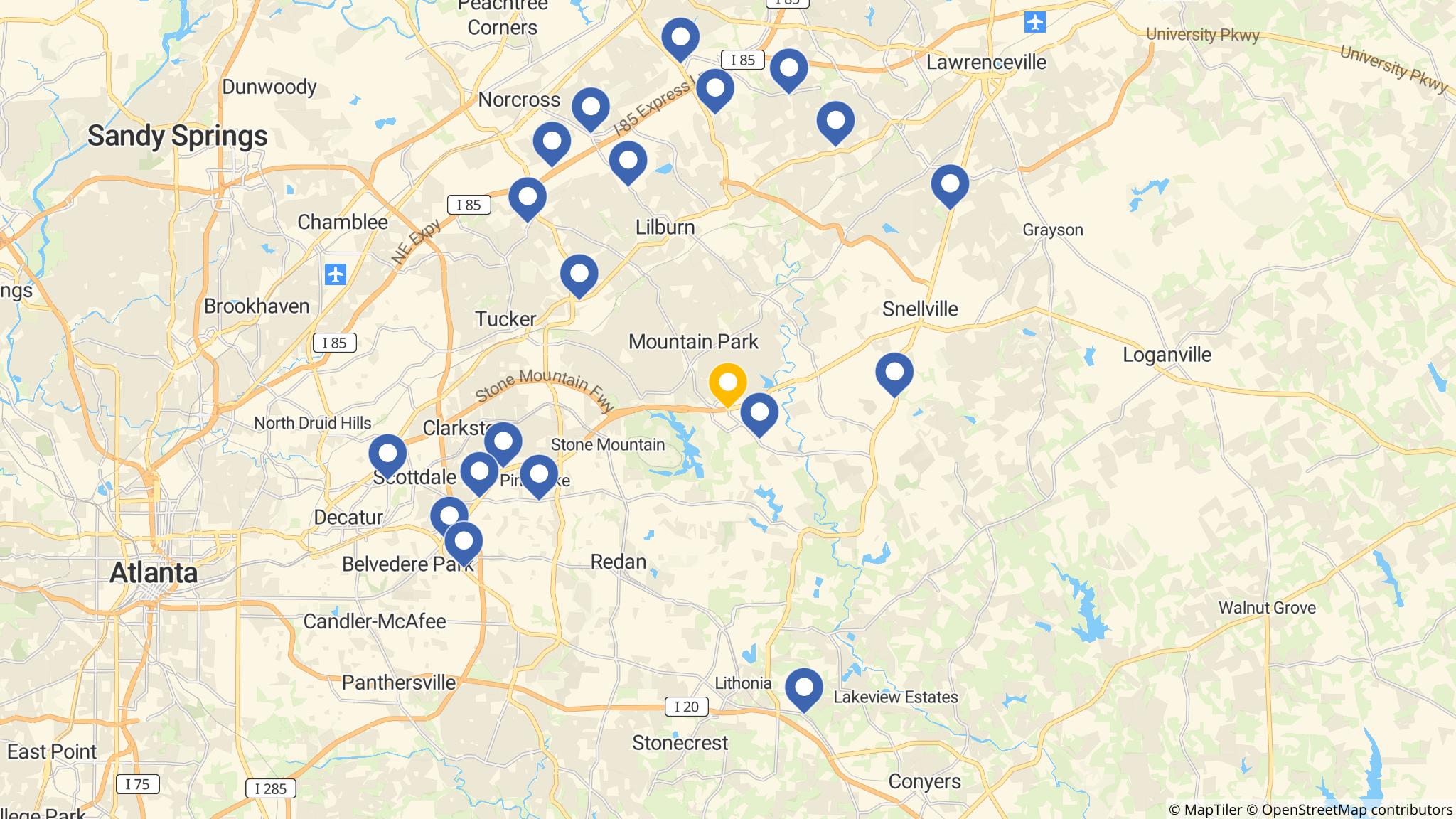 Street map of the ATM area