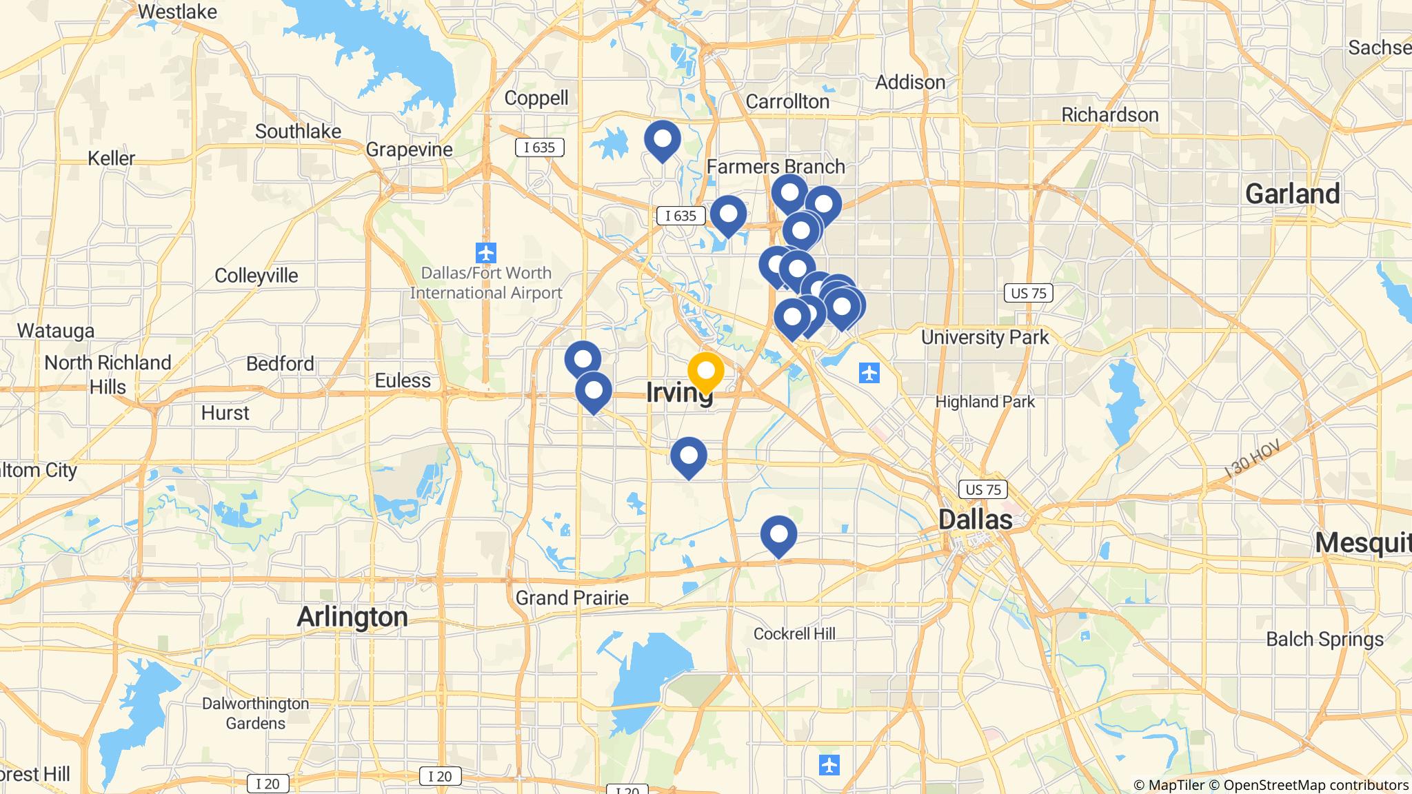 Street map of the ATM area