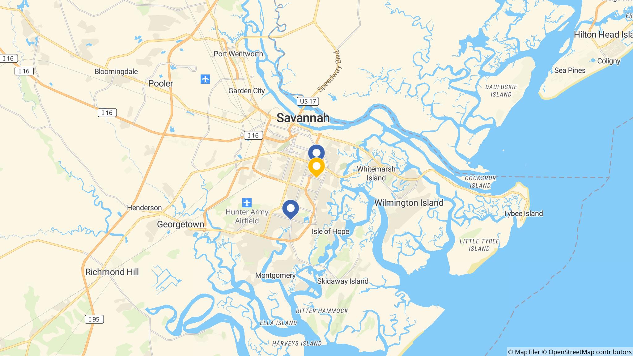 Street map of the ATM area