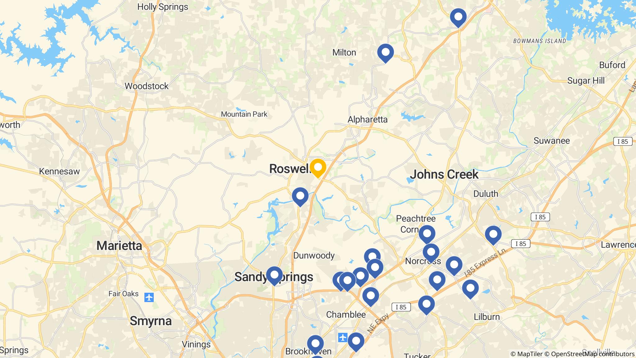 Street map of the ATM area