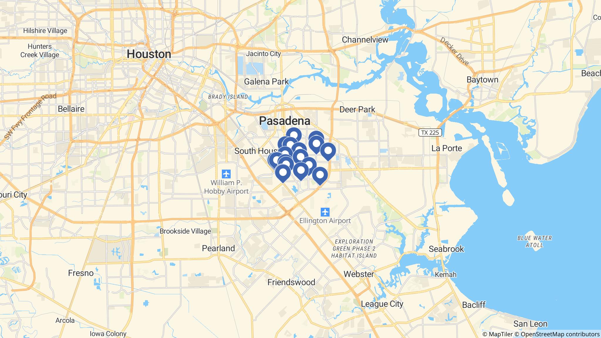 Street map of the ATM area