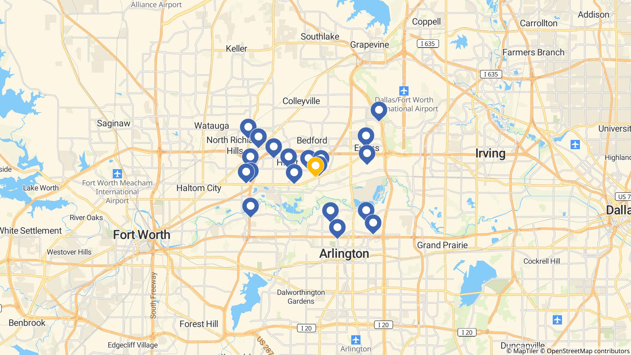 Street map of the ATM area