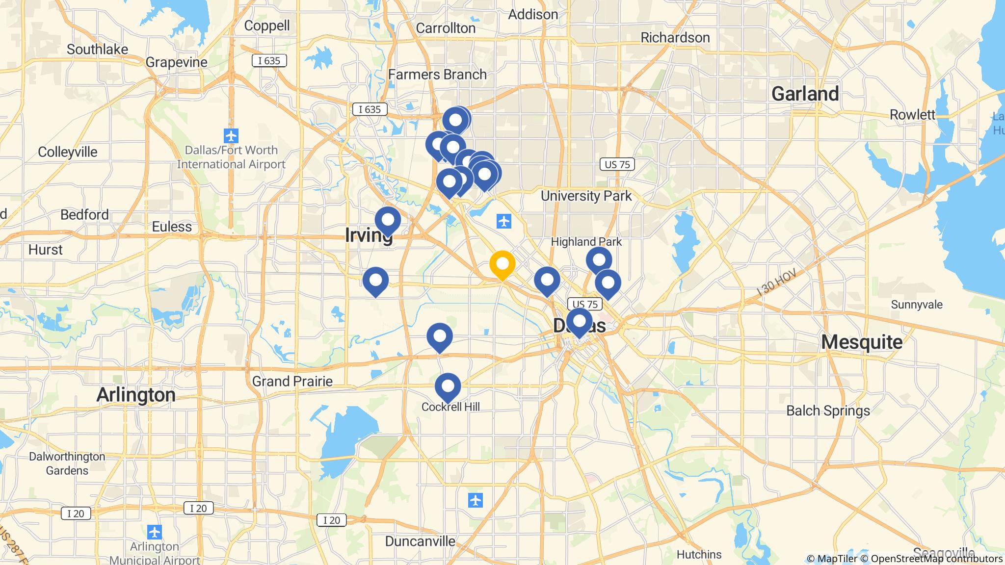 Street map of the ATM area