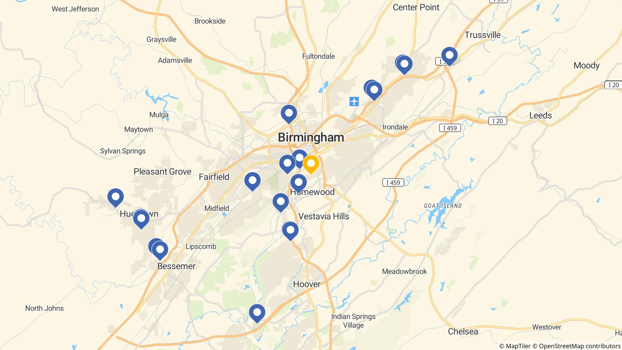 Street map of the ATM area