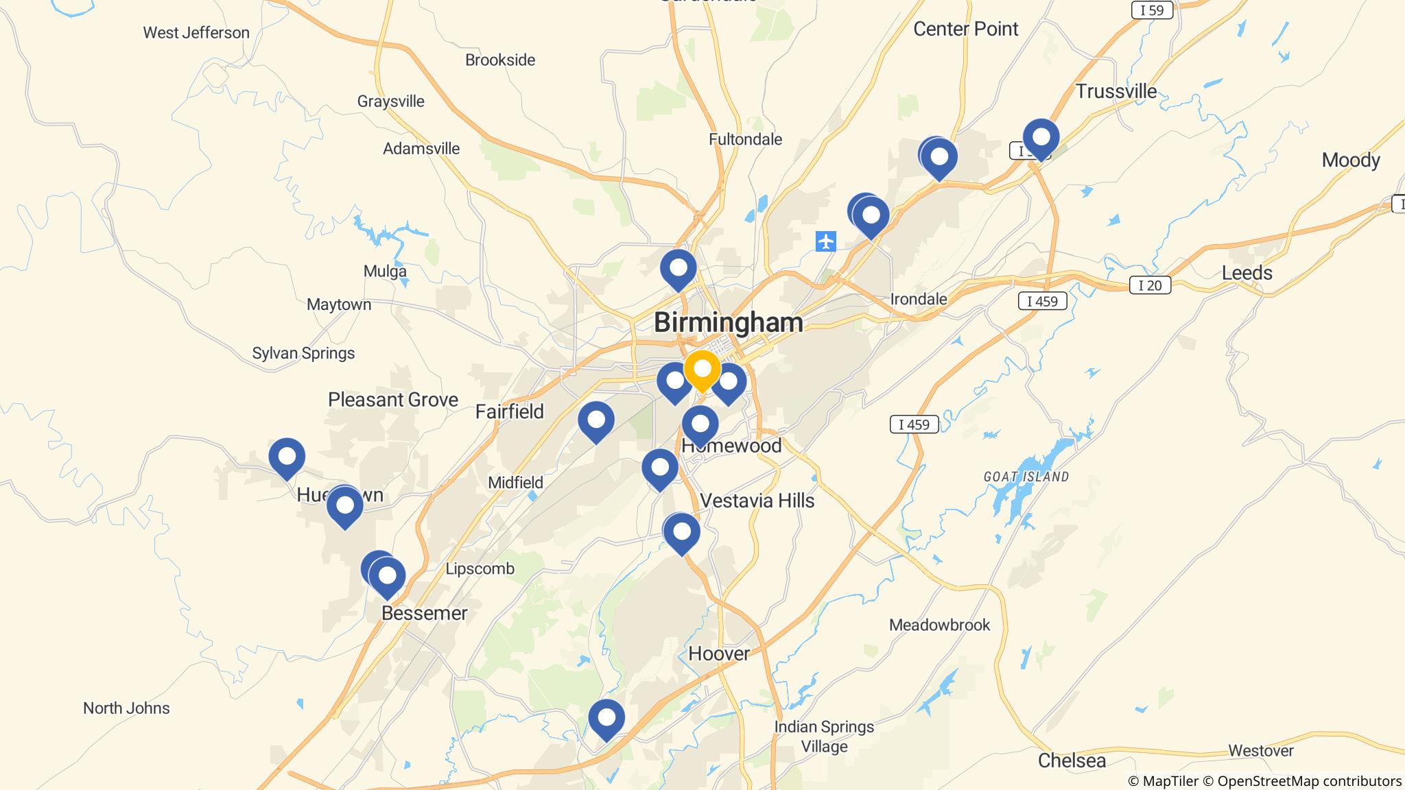 Street map of the ATM area
