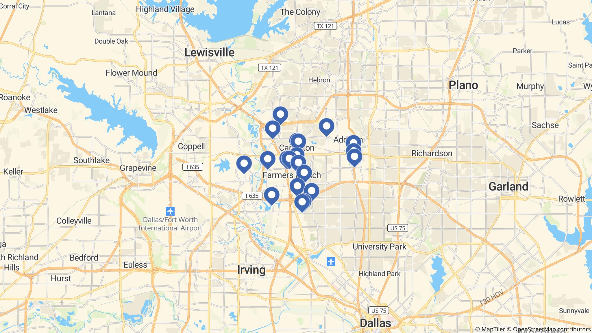 Street map of the ATM area