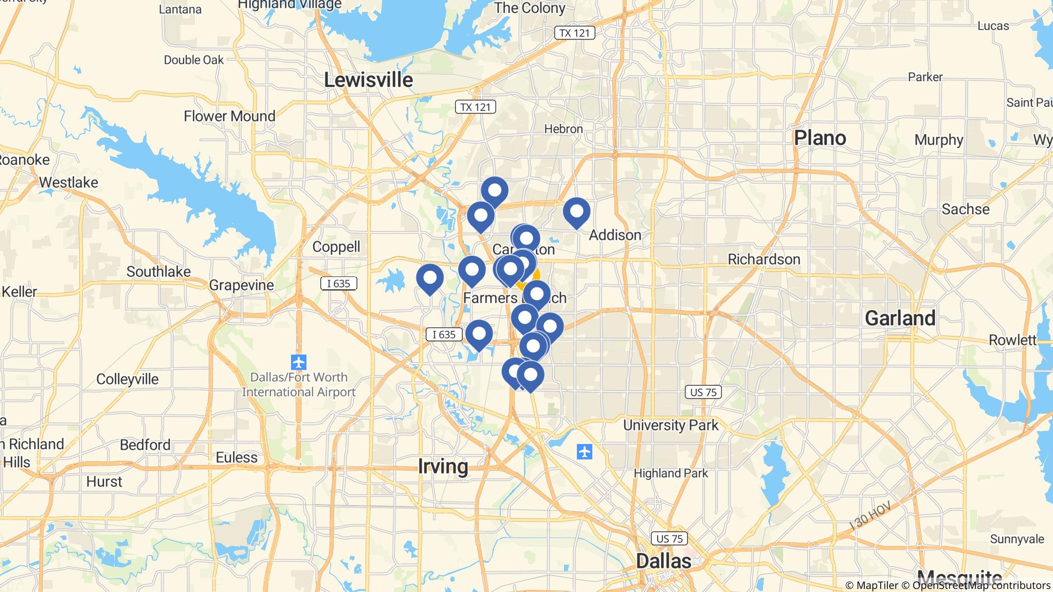 Street map of the ATM area
