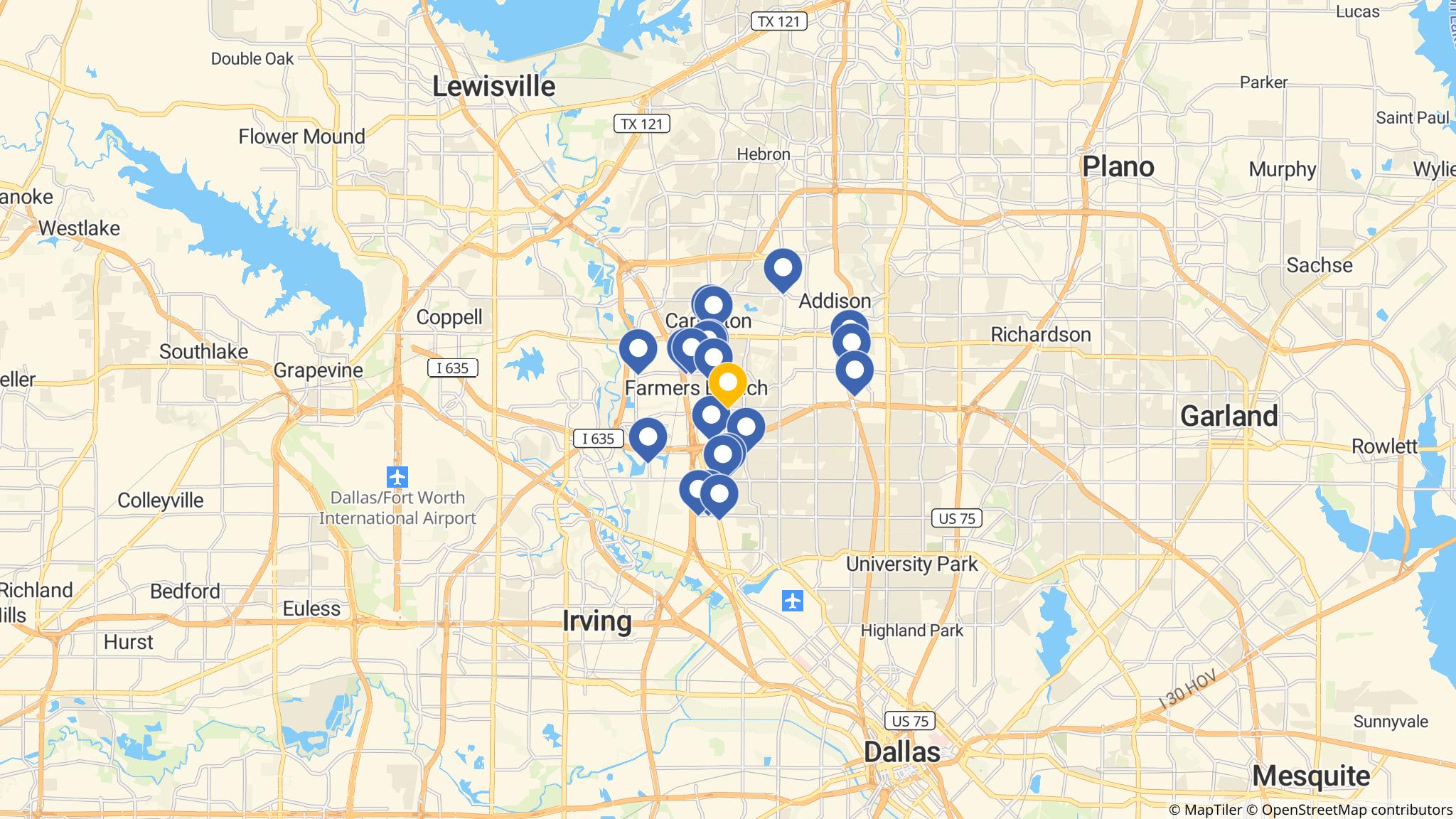 Street map of the ATM area