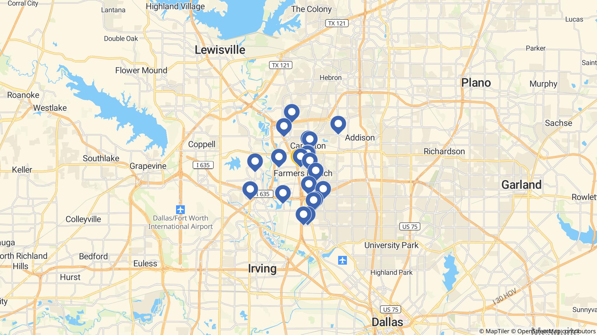 Street map of the ATM area