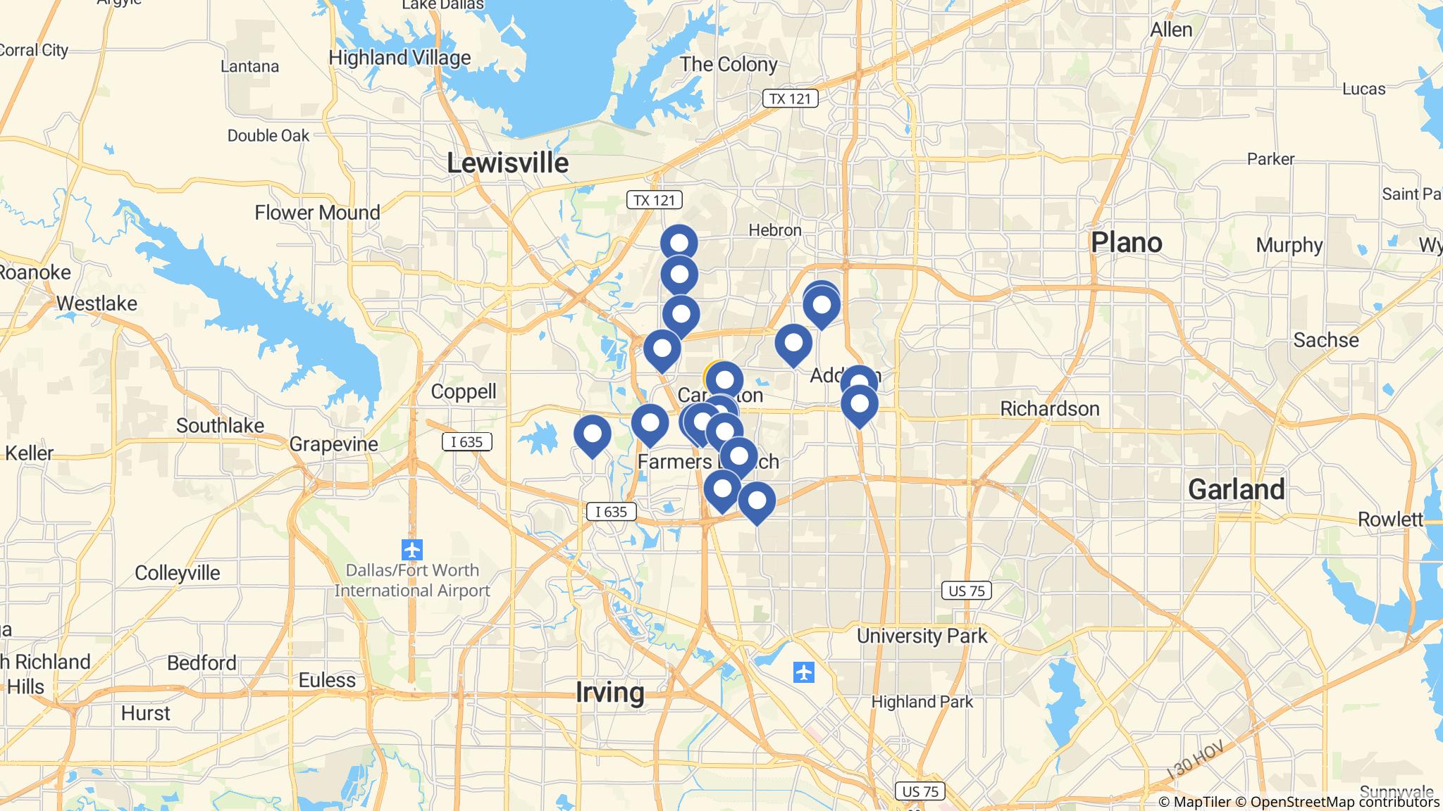 Street map of the ATM area