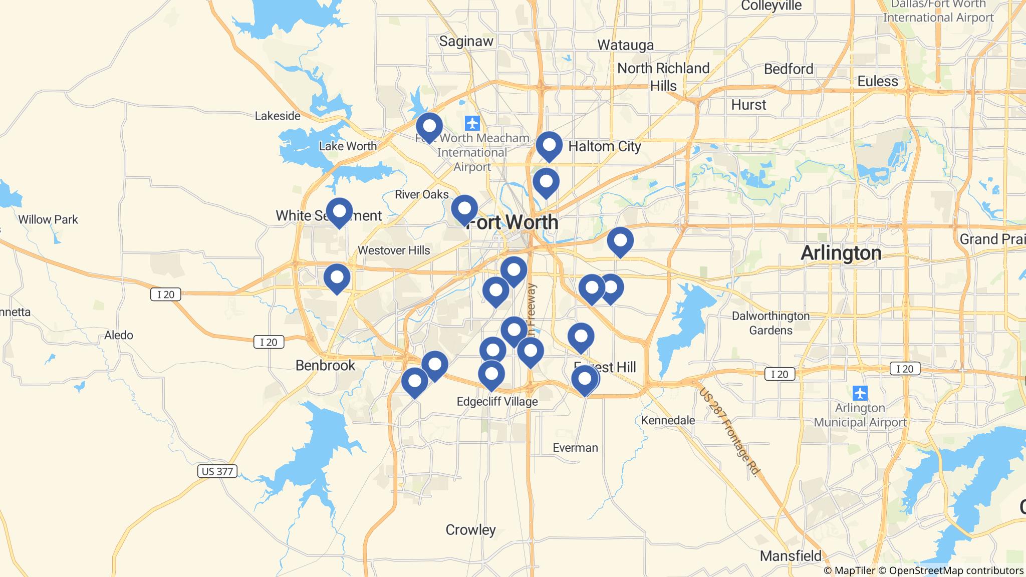 Street map of the ATM area
