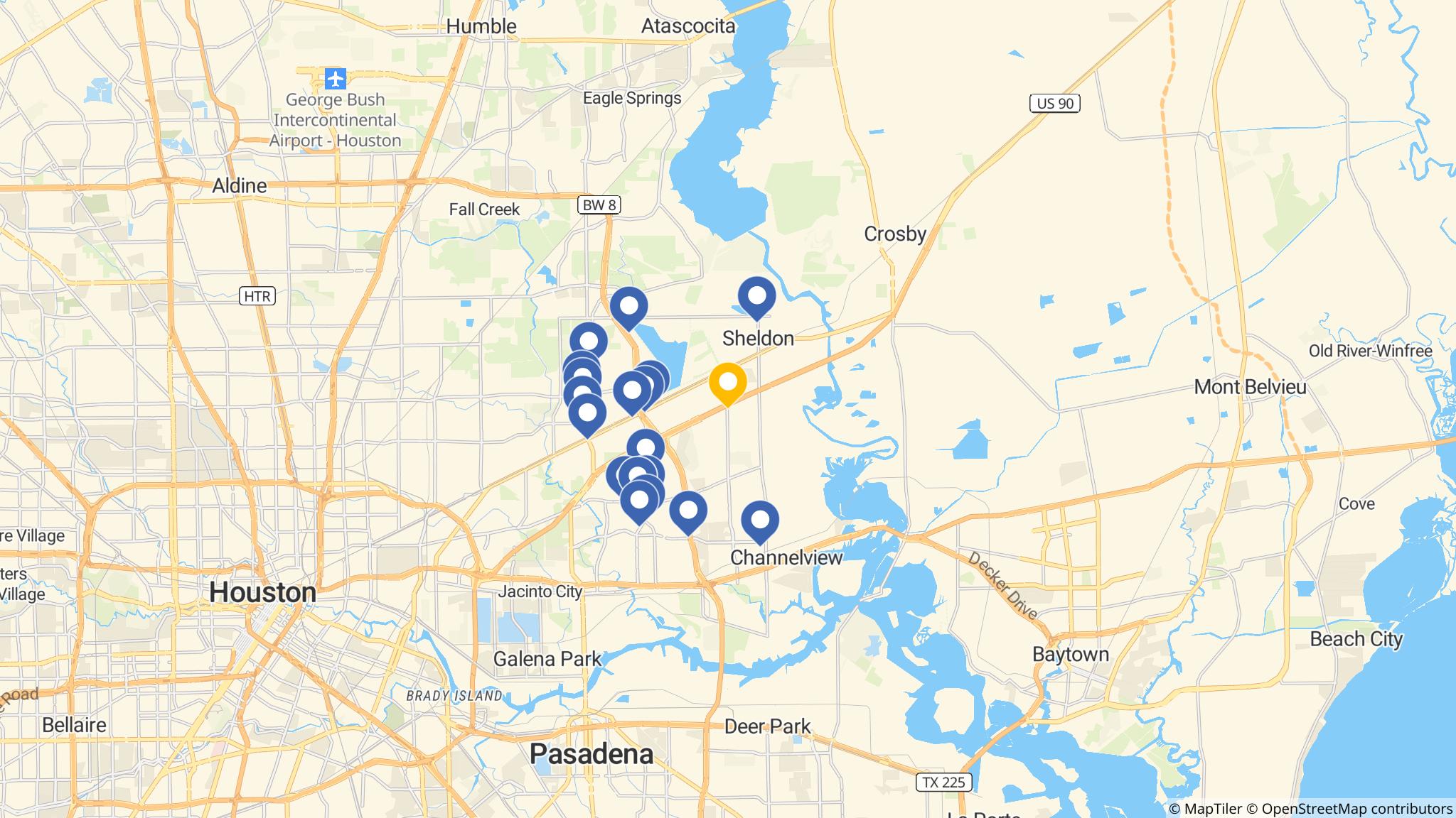 Street map of the ATM area