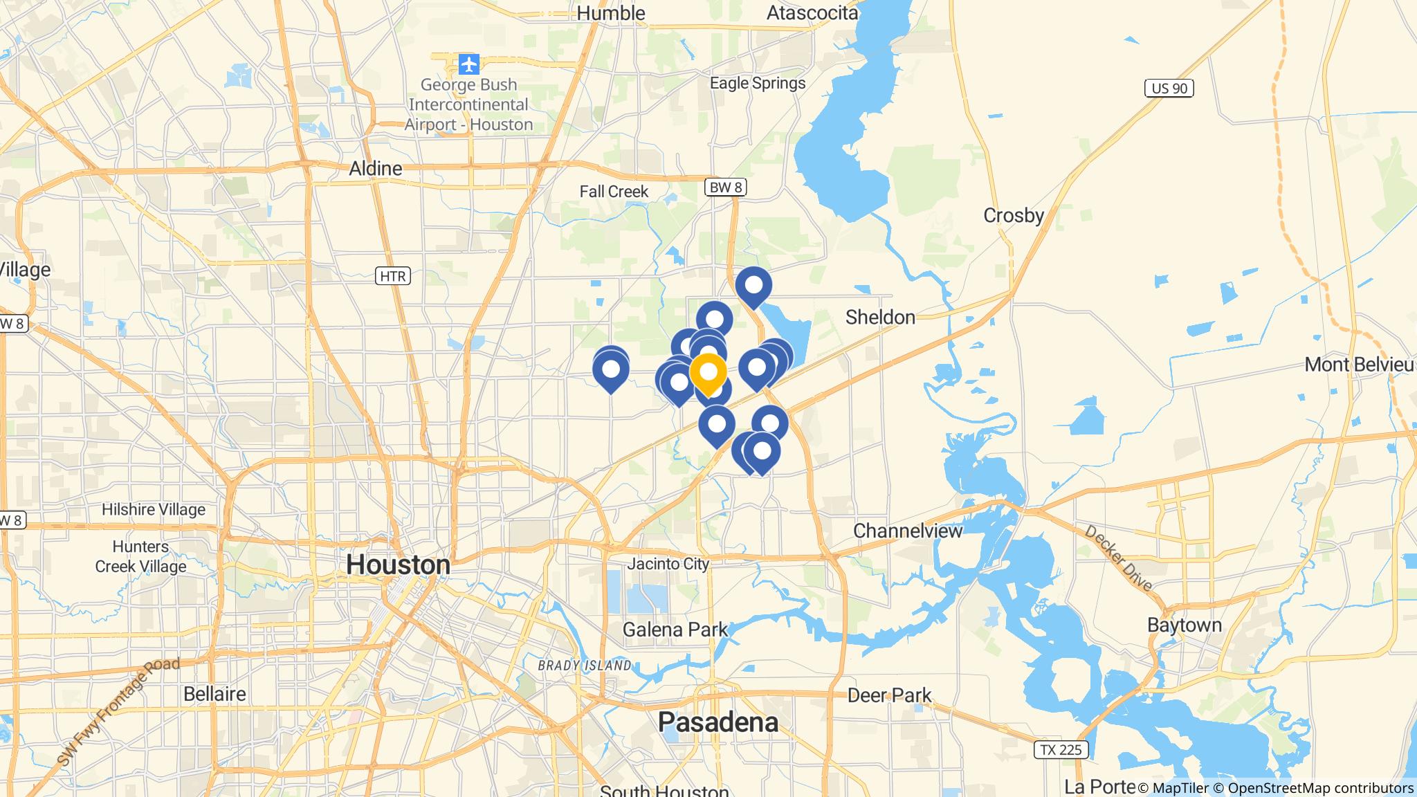 Street map of the ATM area