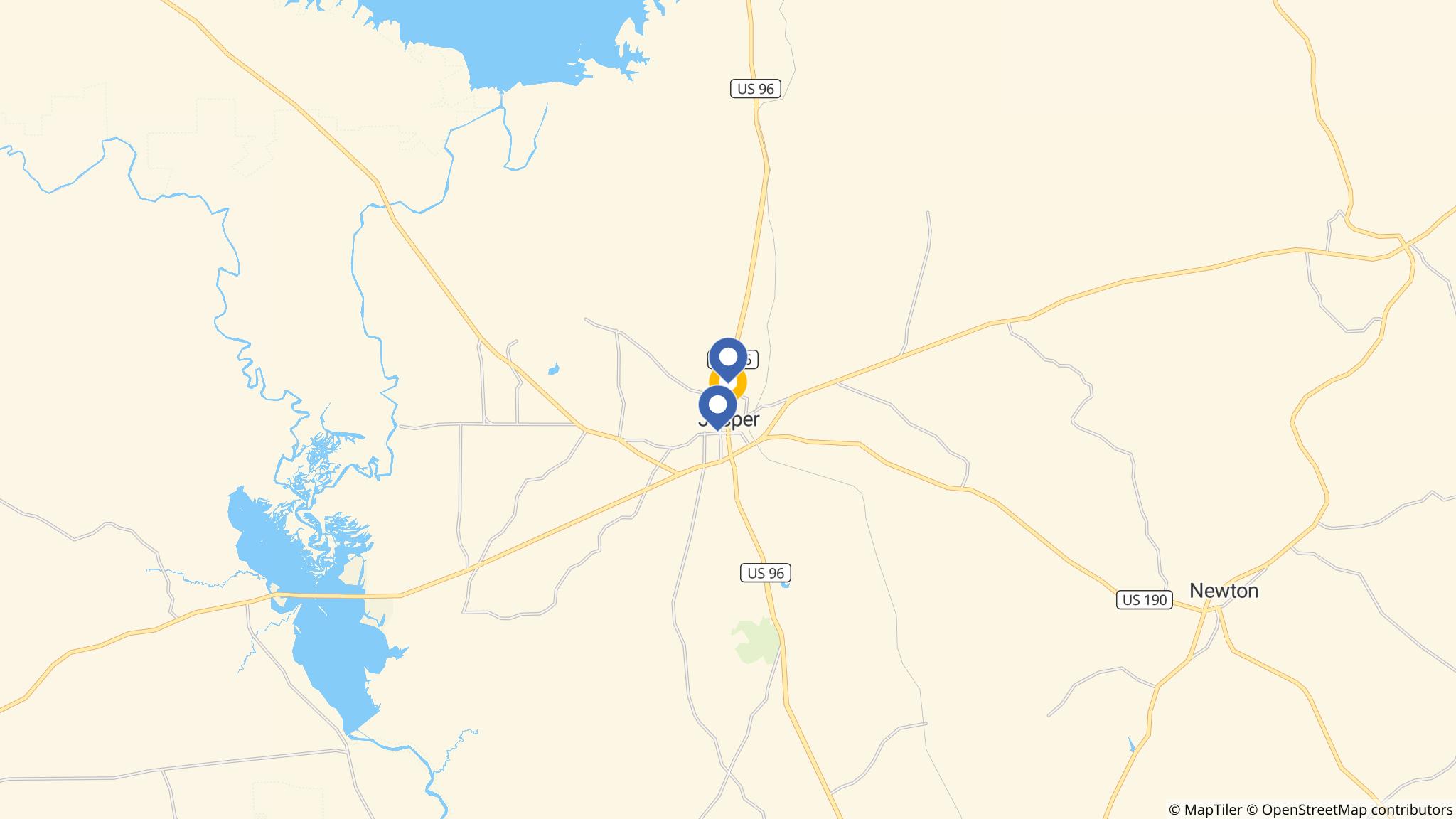 Street map of the ATM area