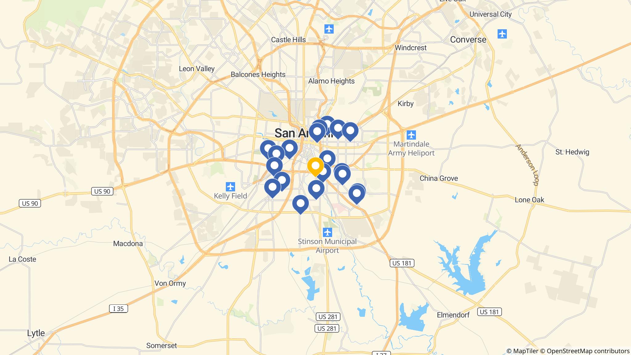 Street map of the ATM area