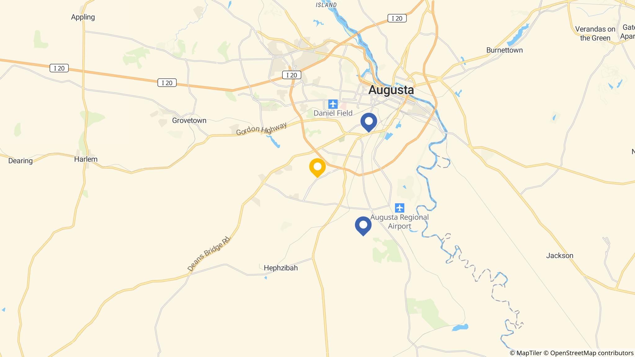 Street map of the ATM area