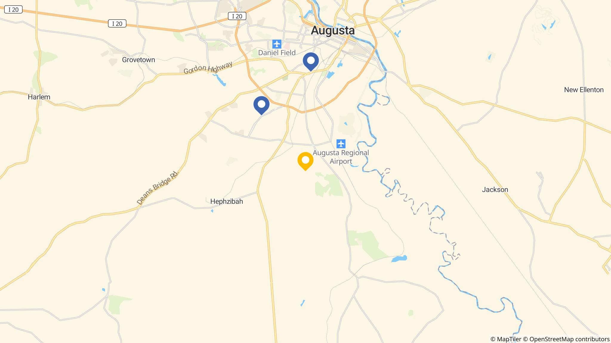 Street map of the ATM area