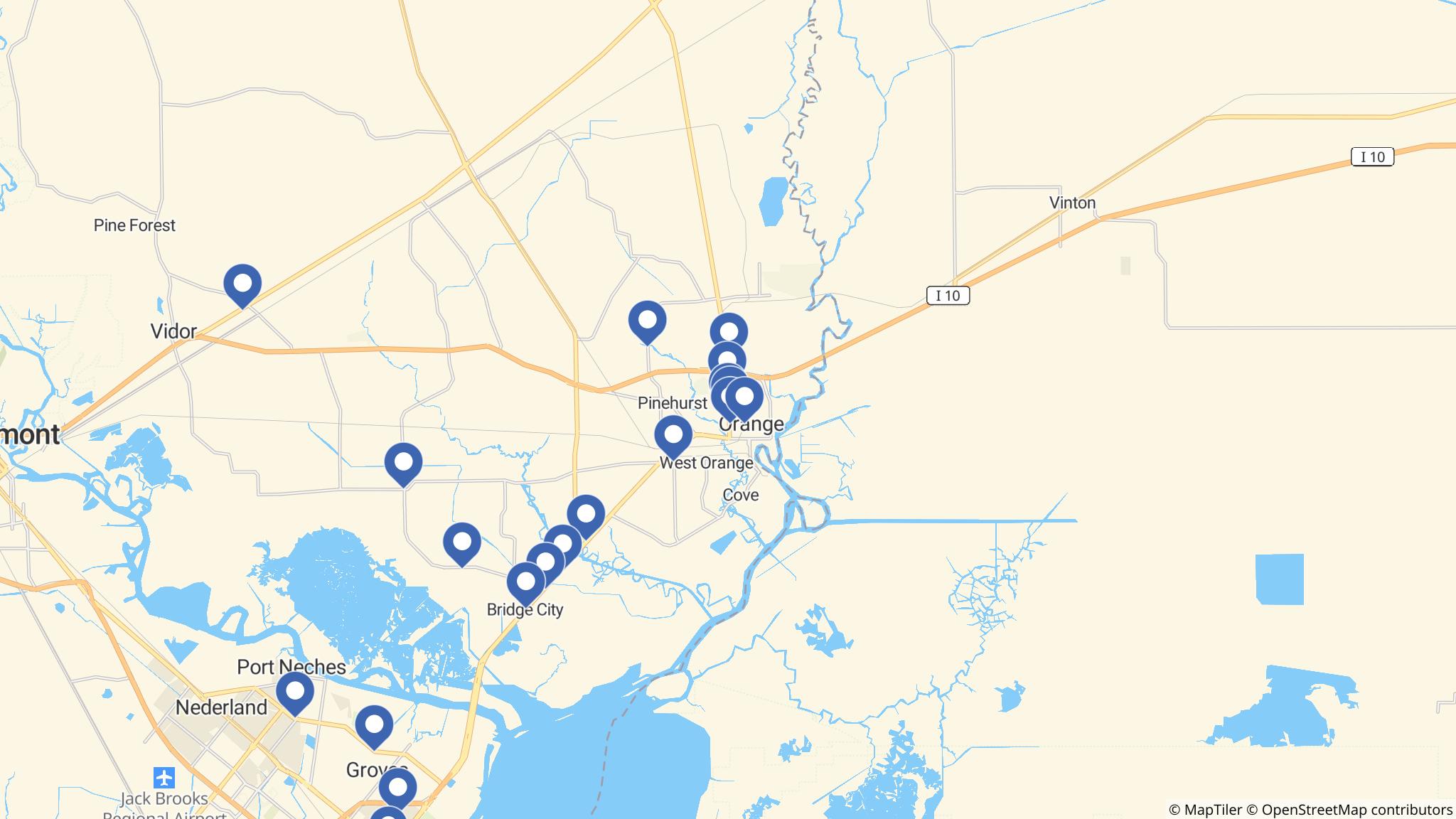 Street map of the ATM area