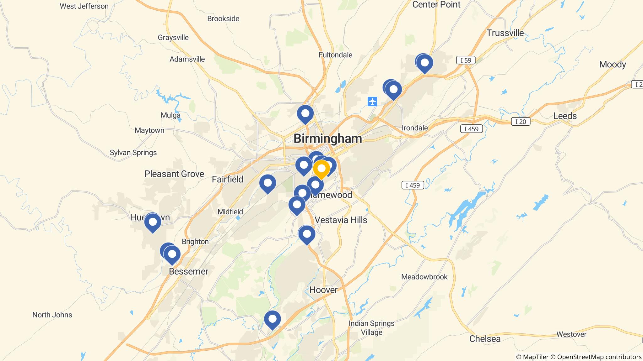 Street map of the ATM area