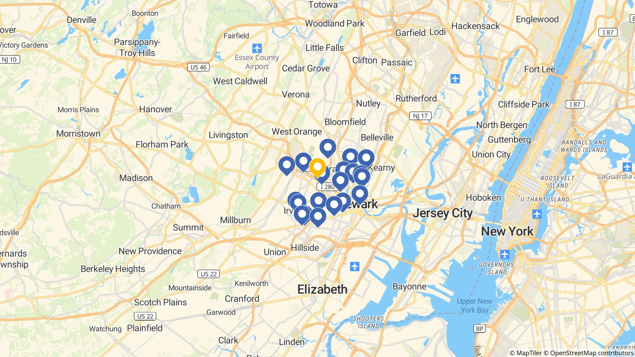 Street map of the ATM area