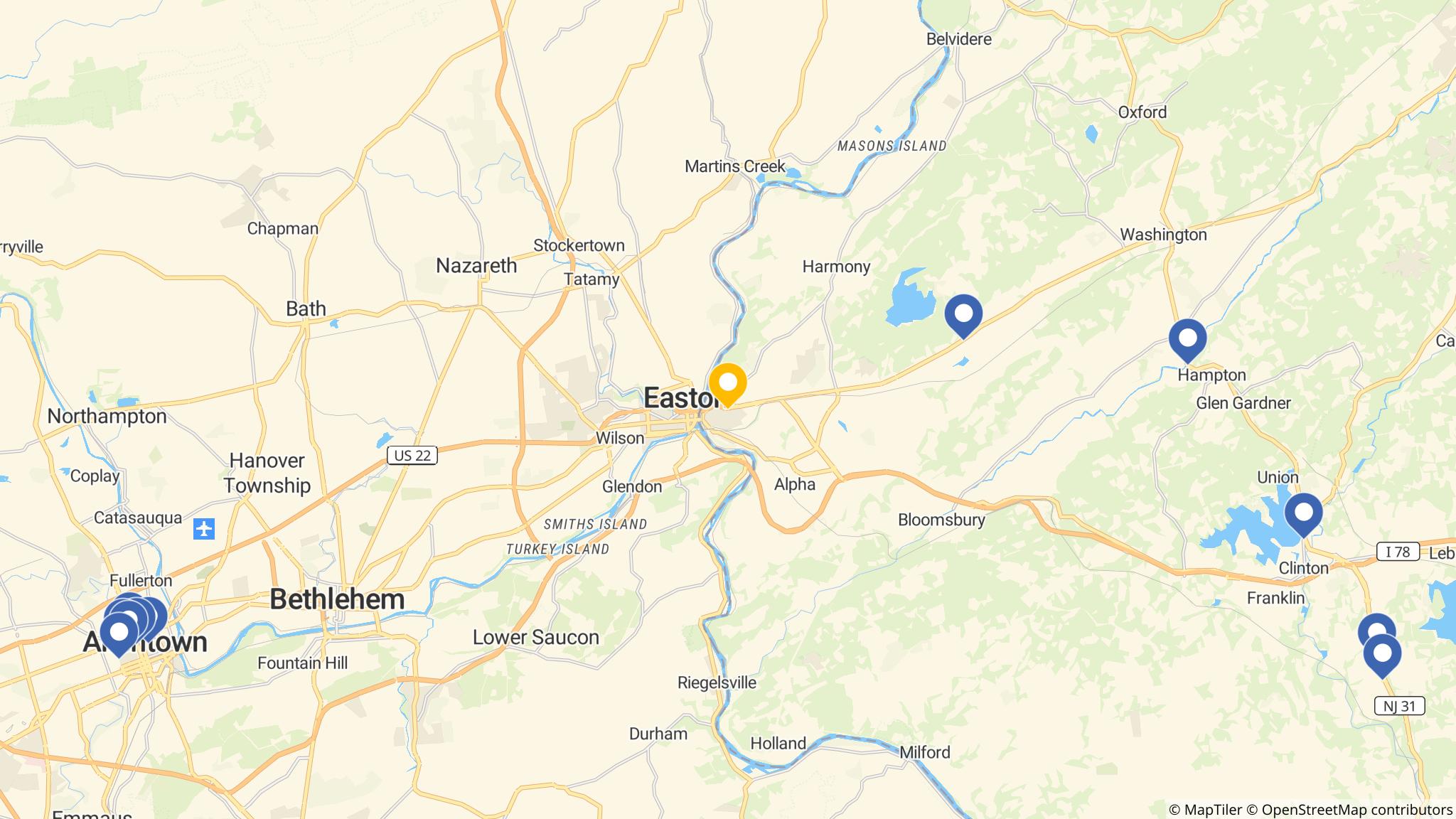 Street map of the ATM area