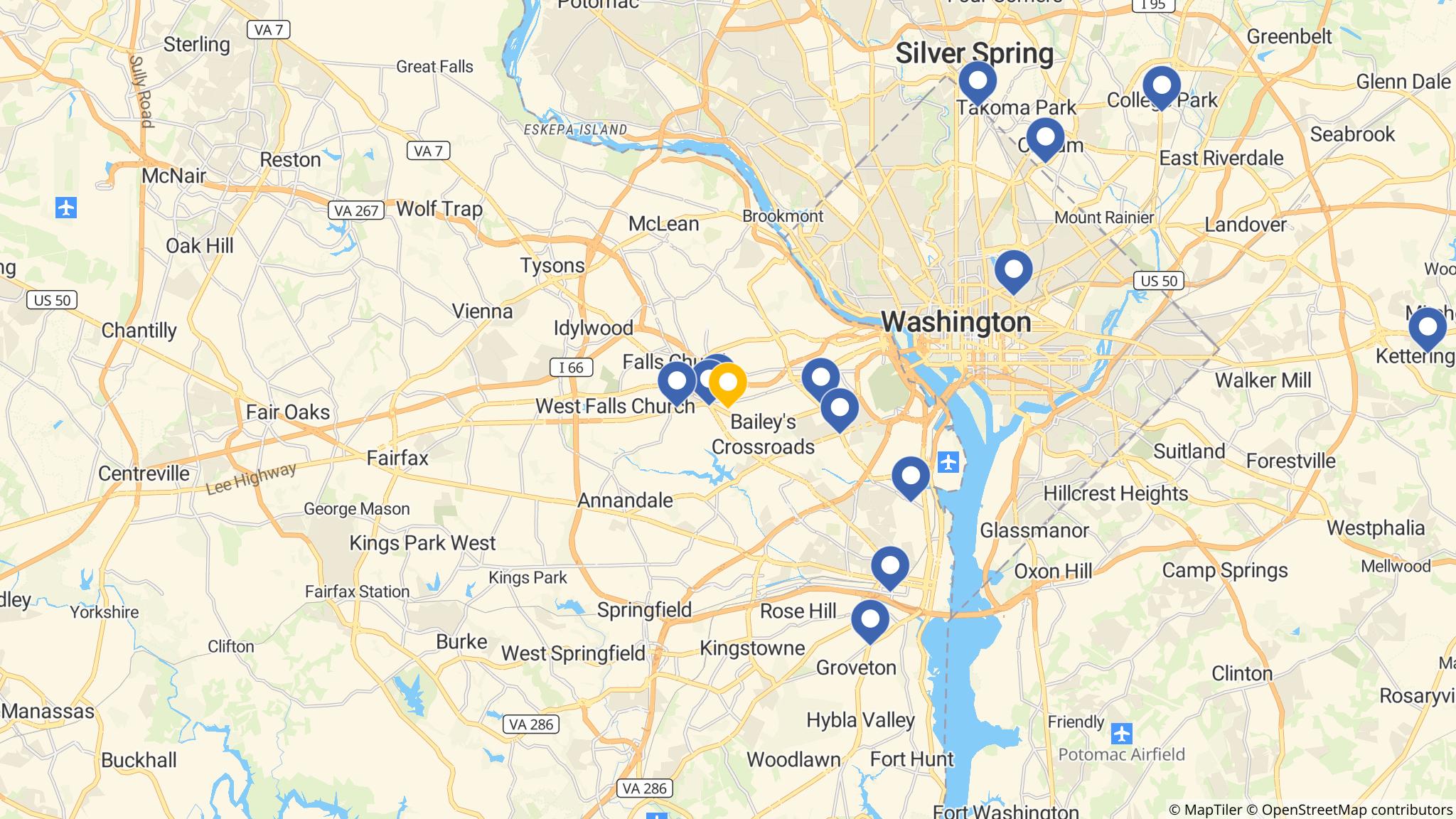 Street map of the ATM area