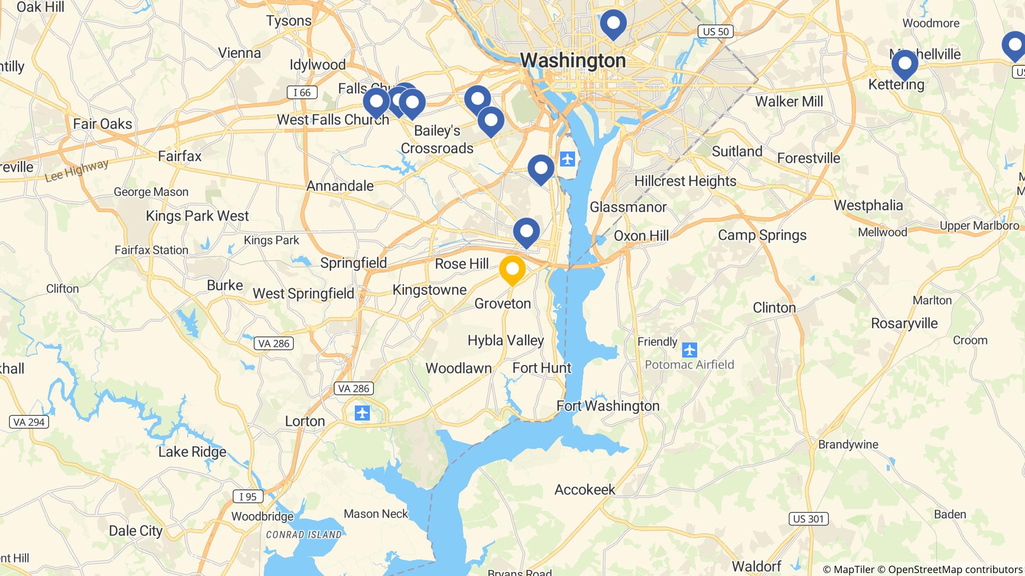 Street map of the ATM area