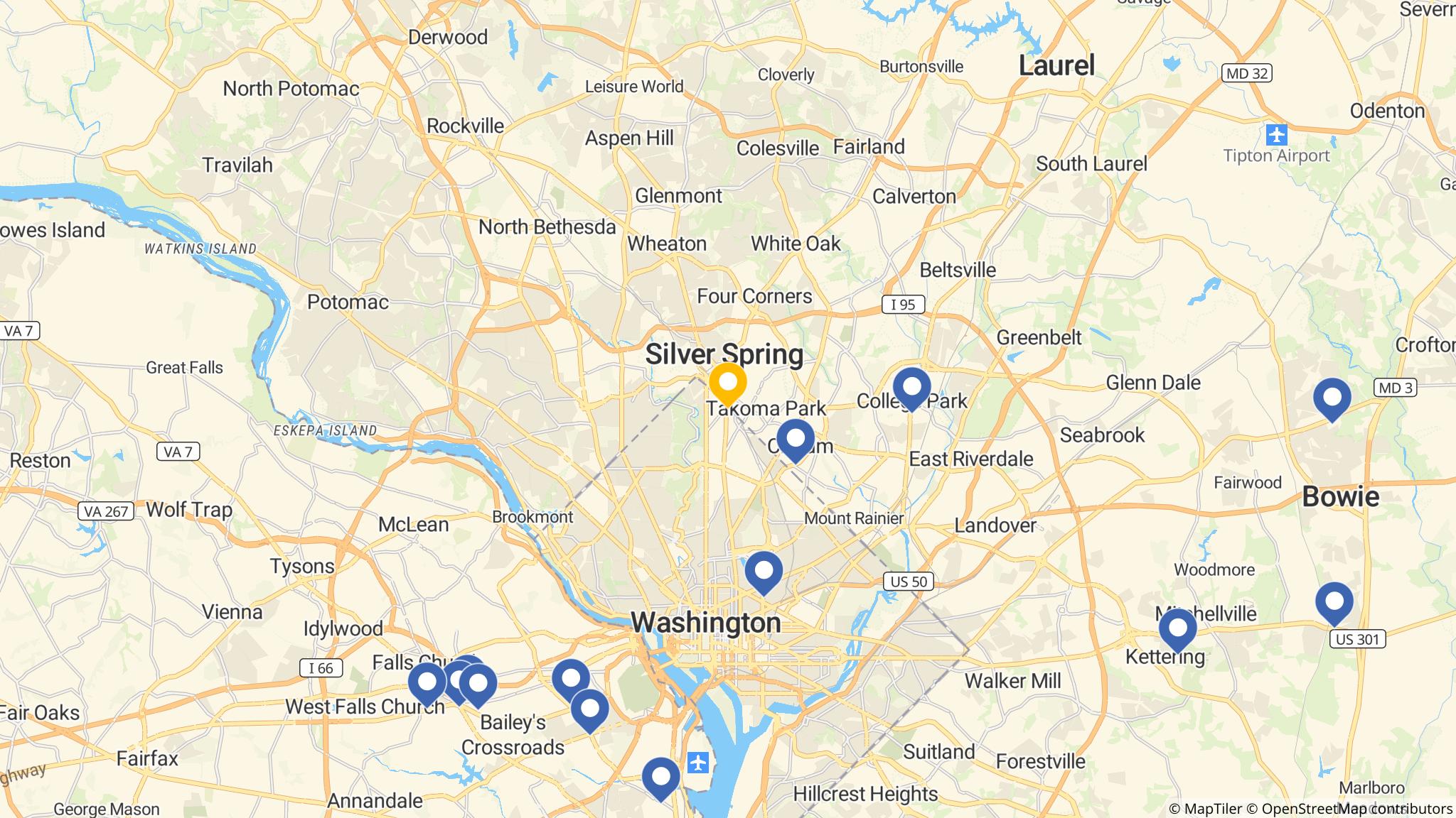 Street map of the ATM area