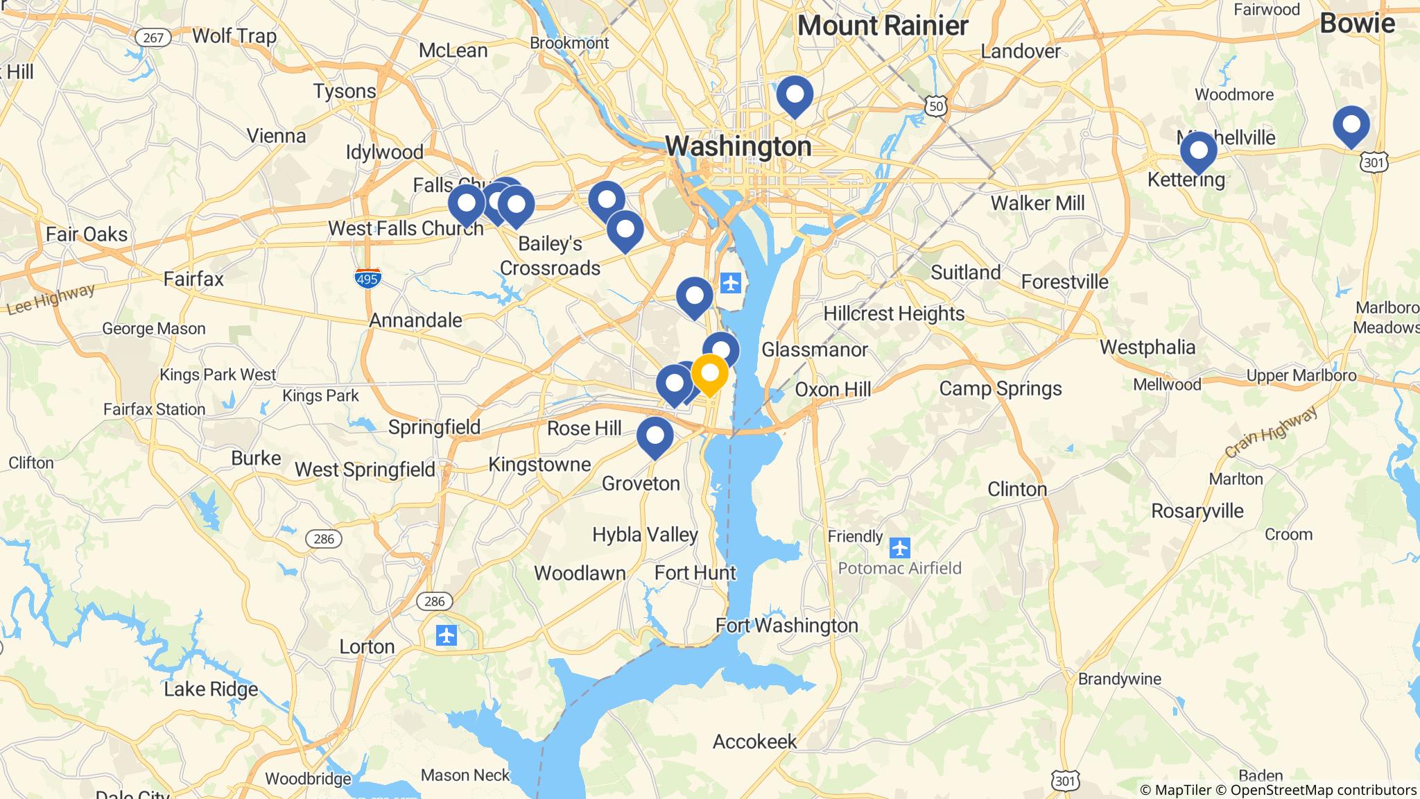 Street map of the ATM area