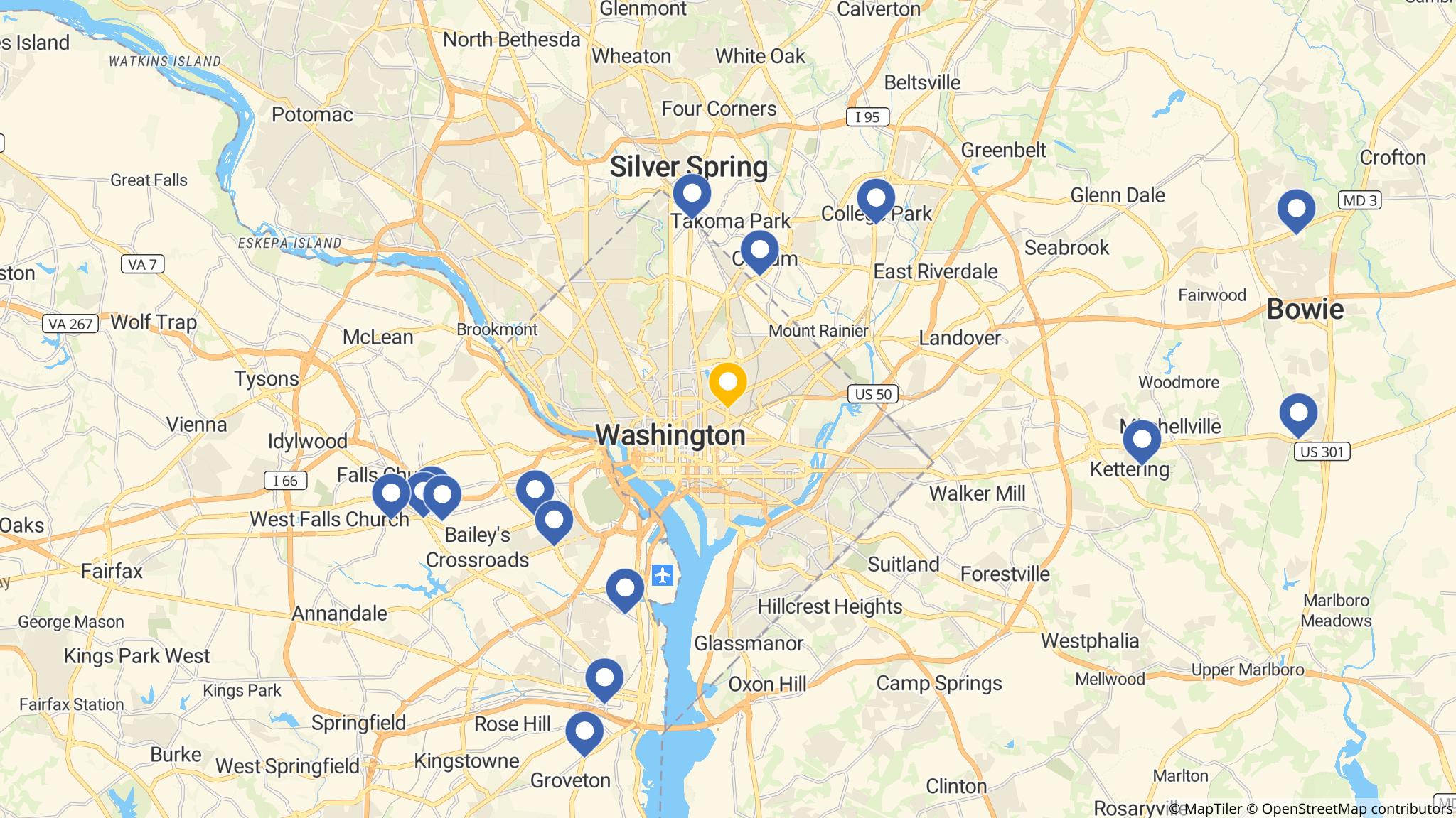 Street map of the ATM area