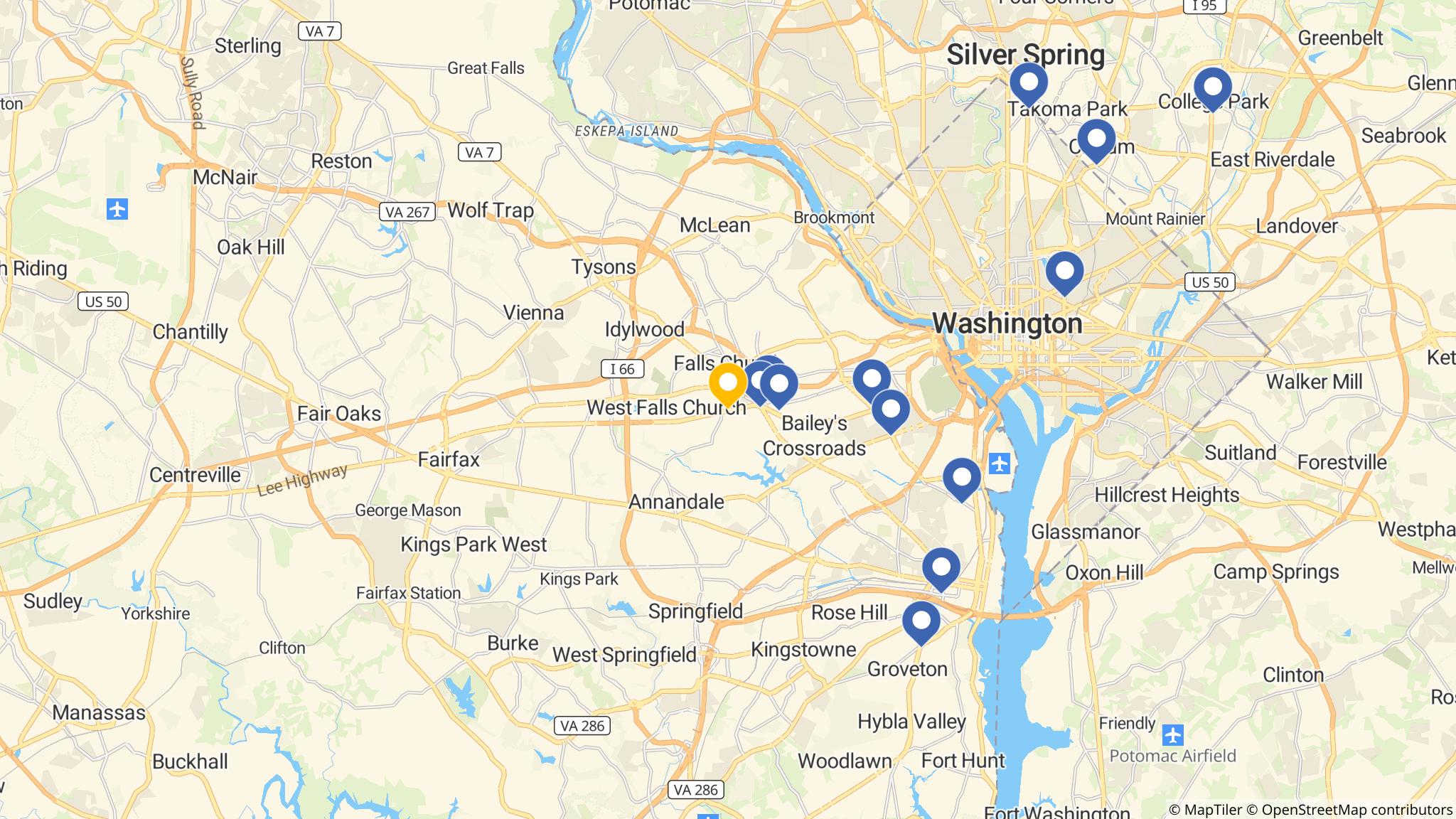 Street map of the ATM area