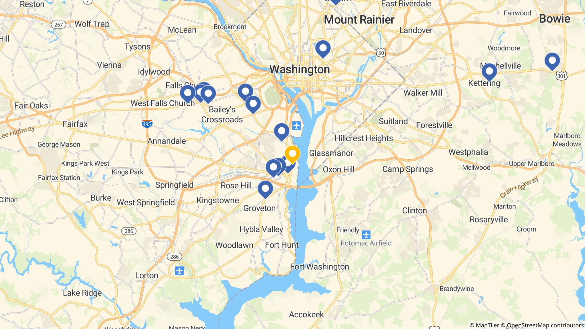 Street map of the ATM area