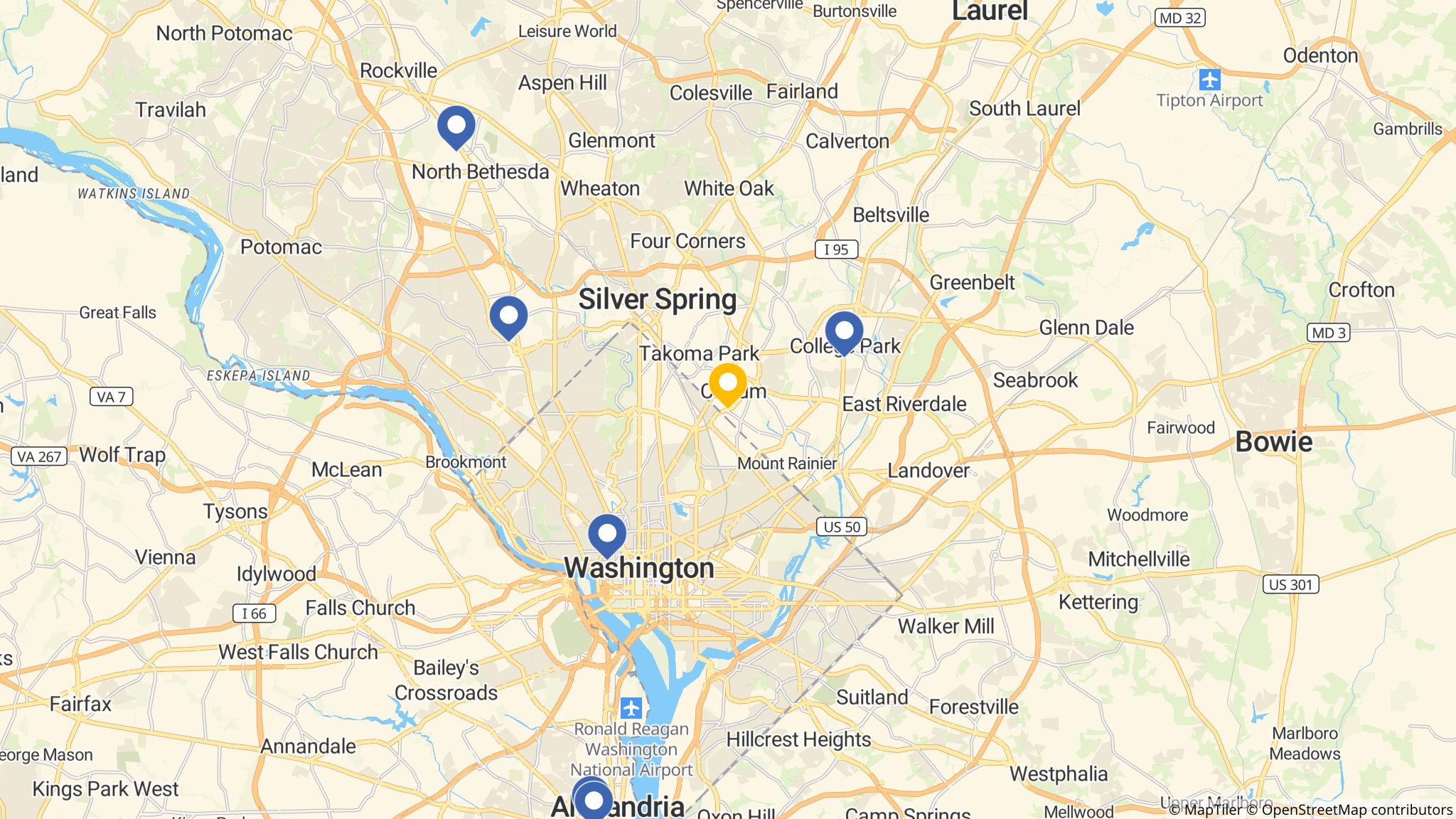 Street map of the ATM area
