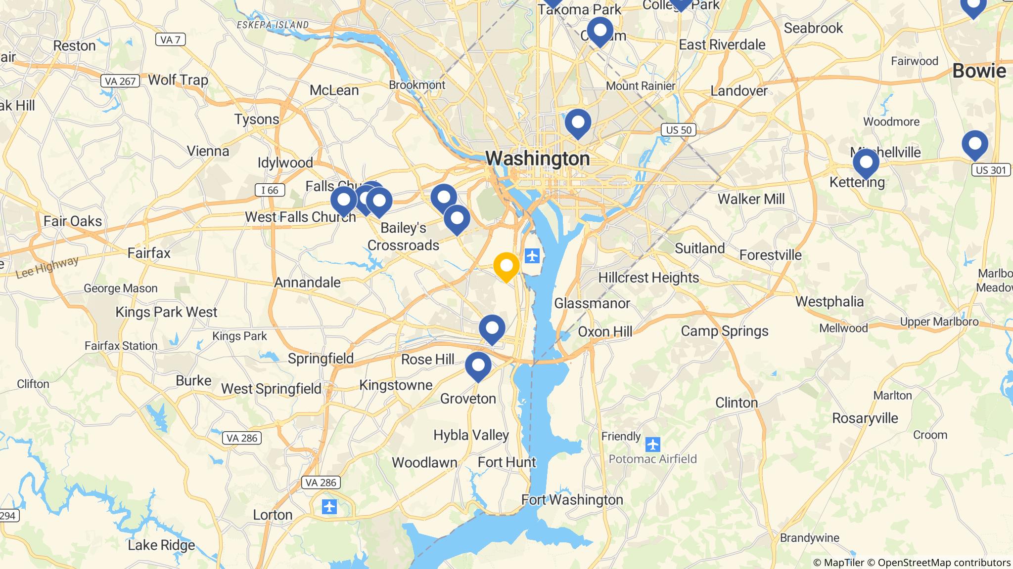 Street map of the ATM area