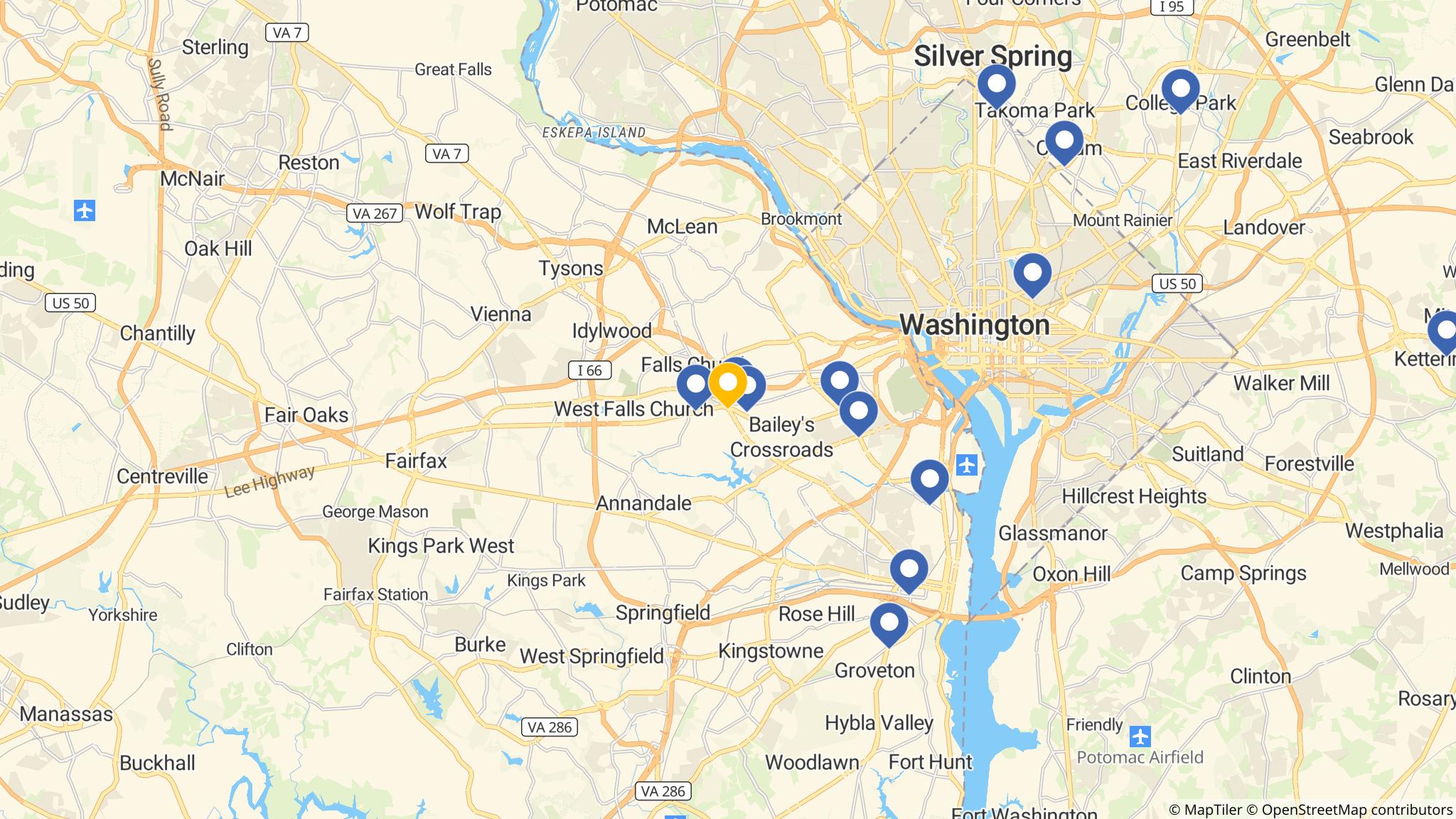 Street map of the ATM area