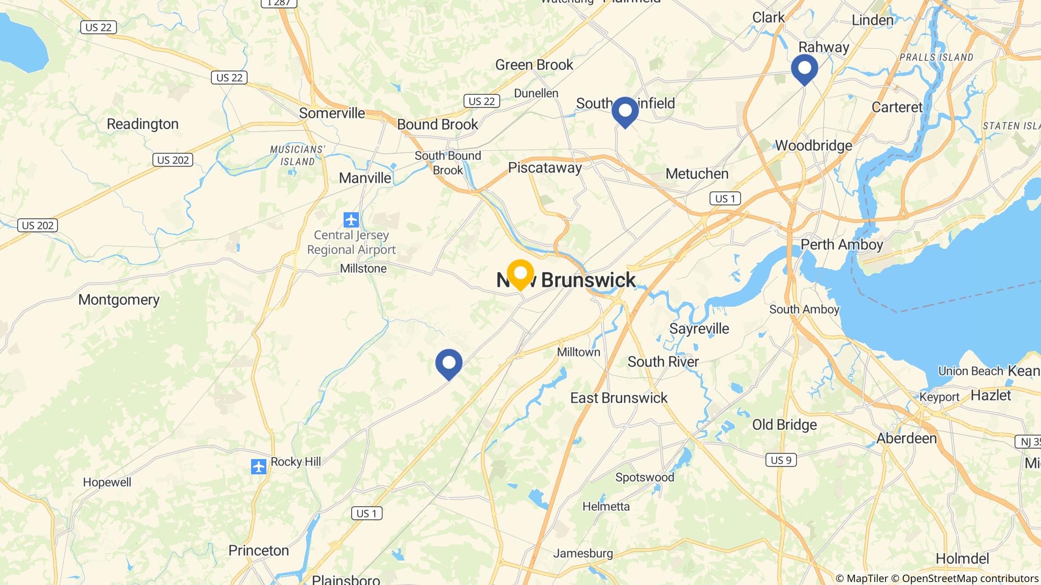 Street map of the ATM area
