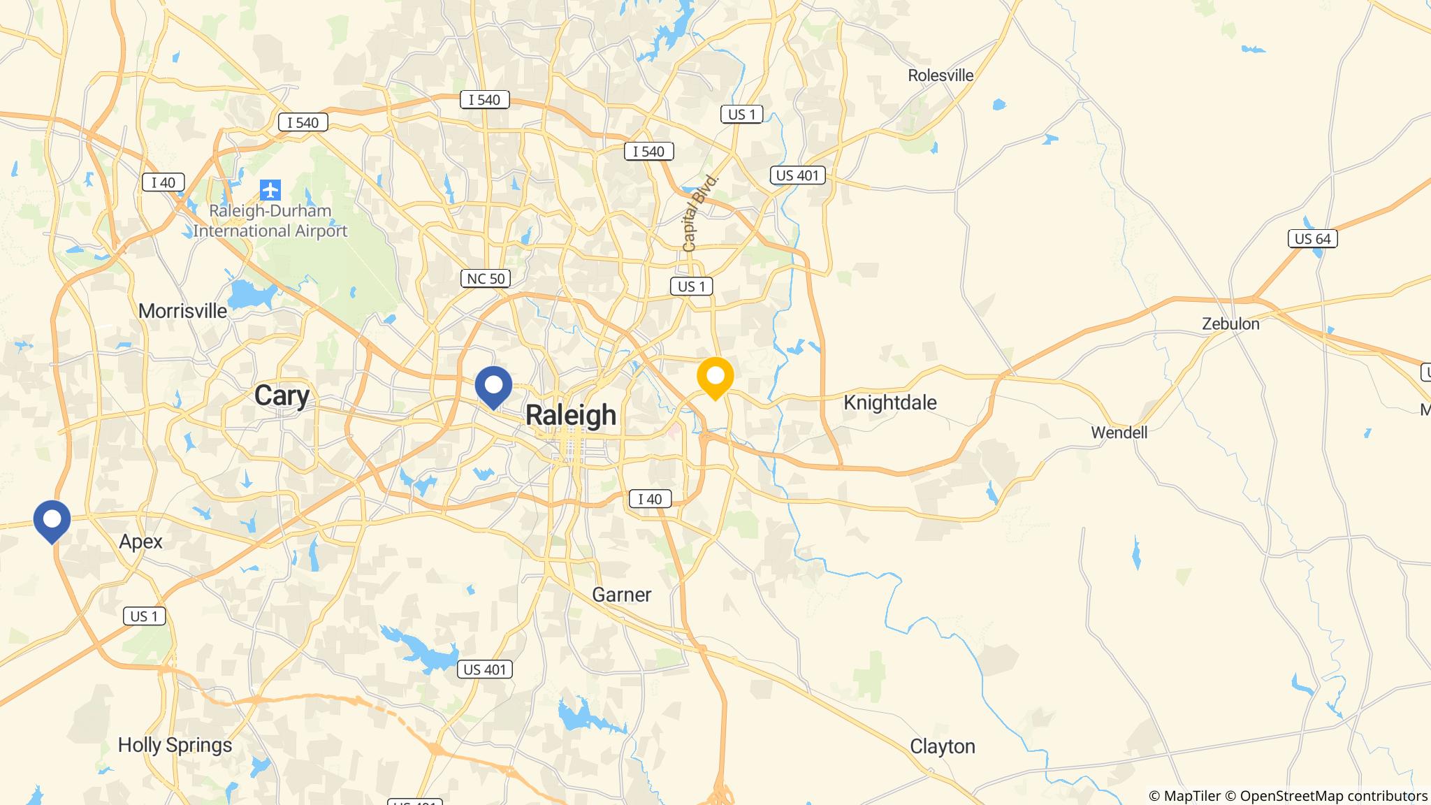 Street map of the ATM area