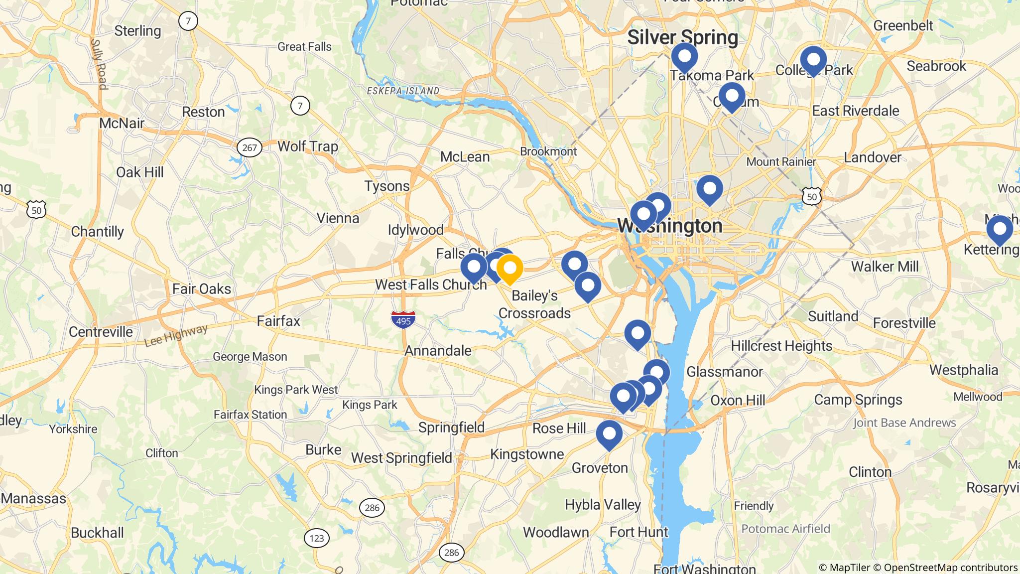 Street map of the ATM area