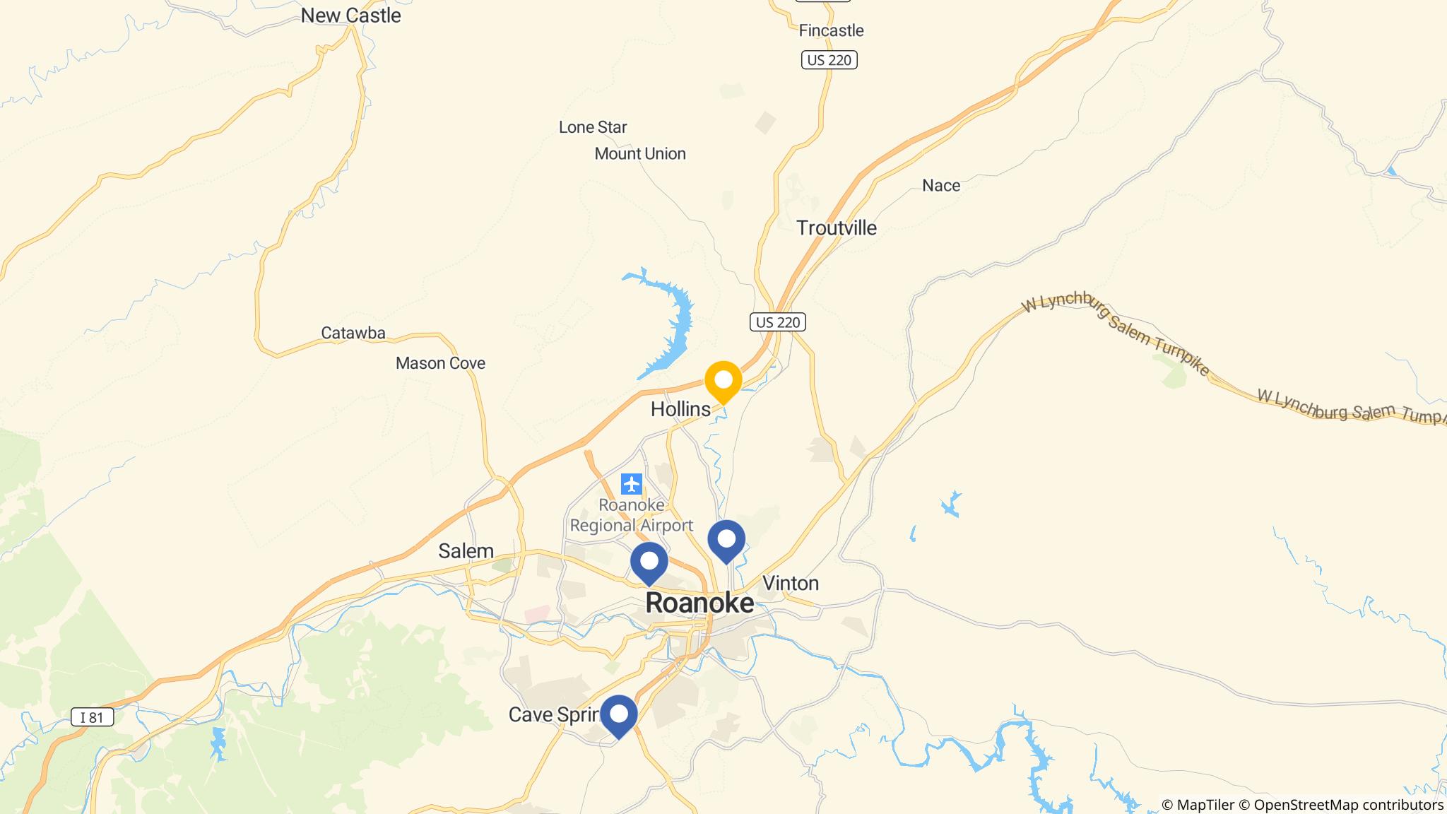 Street map of the ATM area