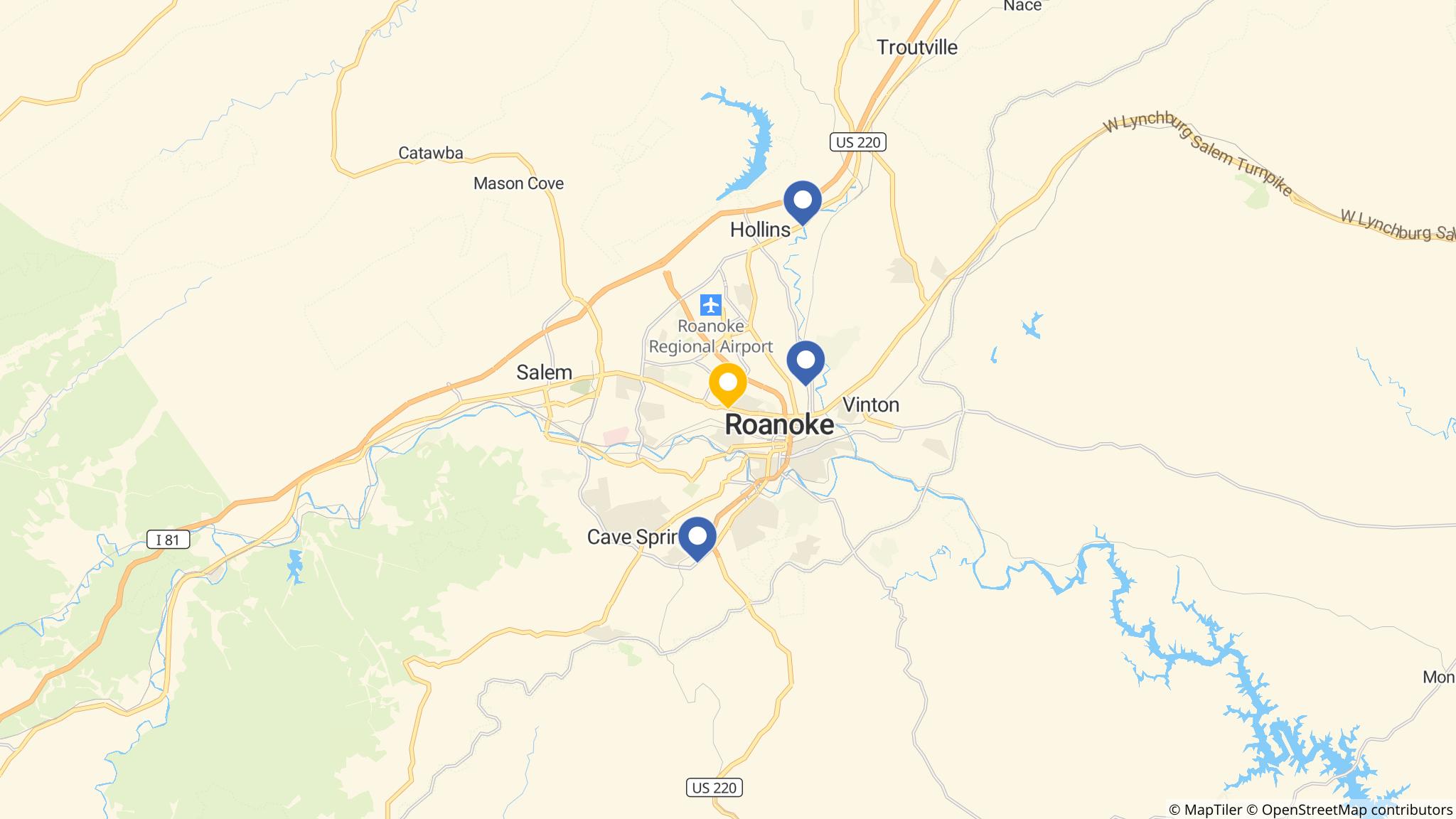 Street map of the ATM area