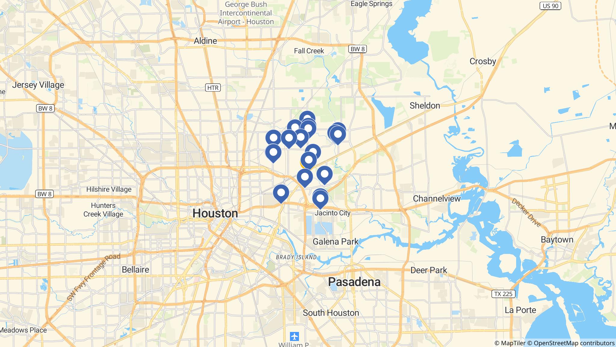 Street map of the ATM area