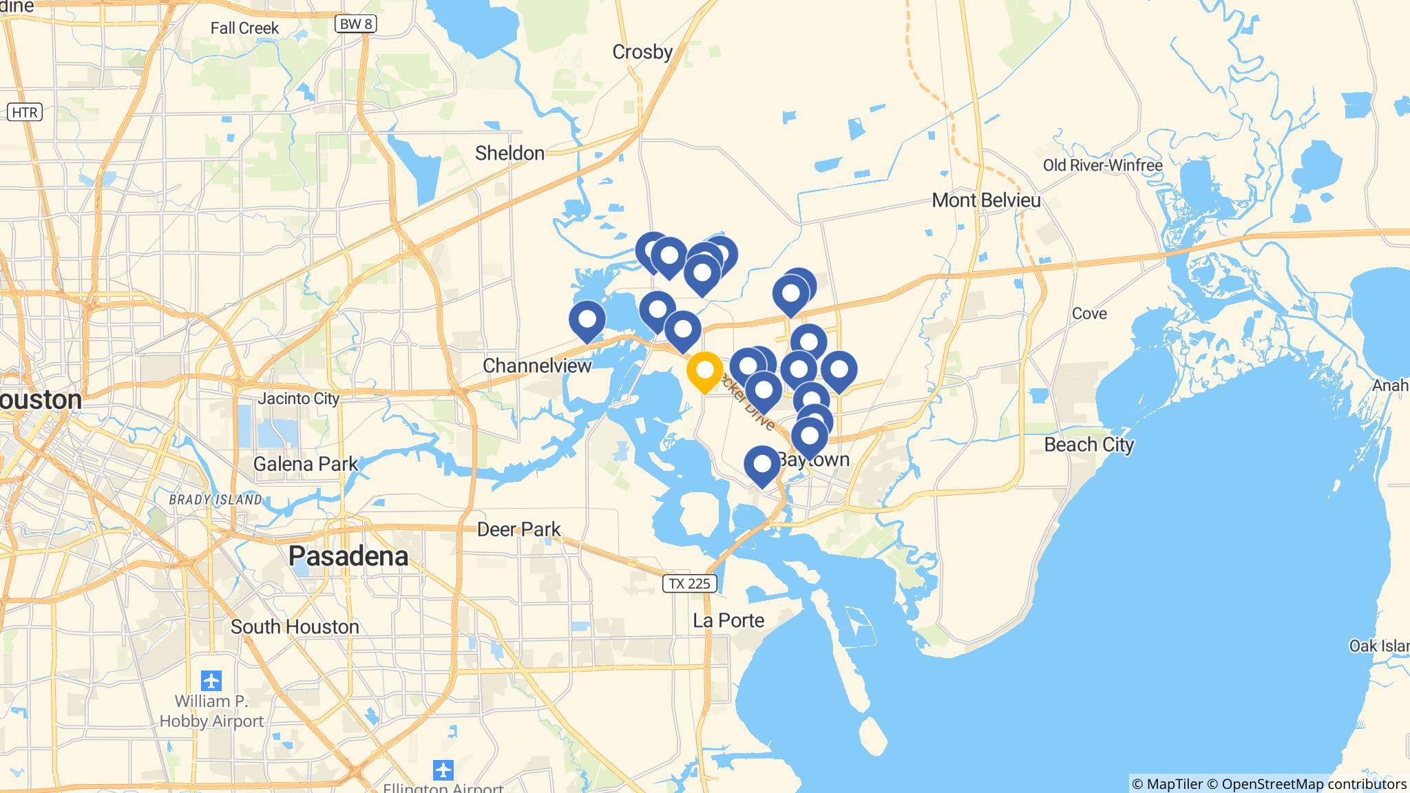 Street map of the ATM area