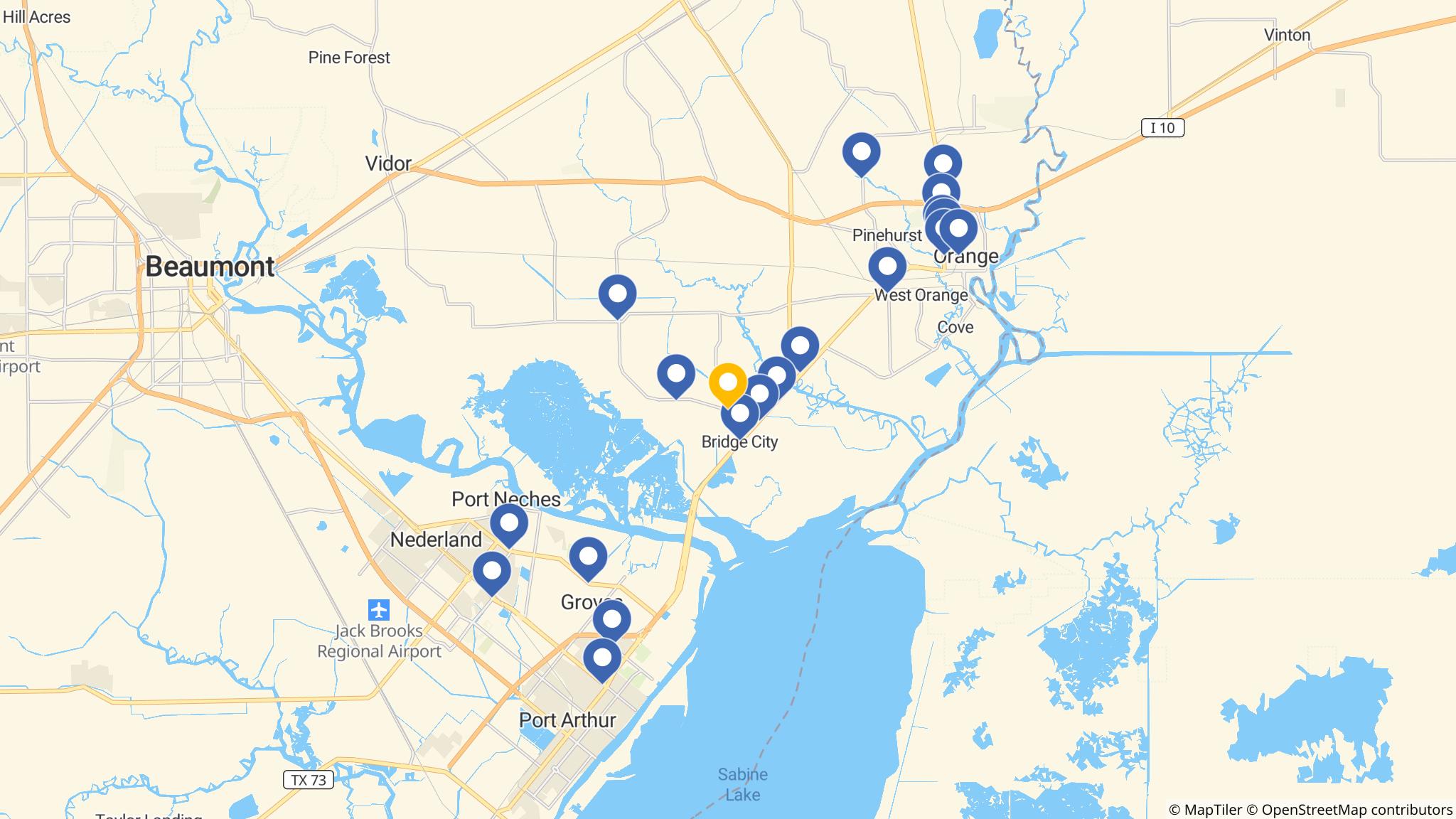 Street map of the ATM area